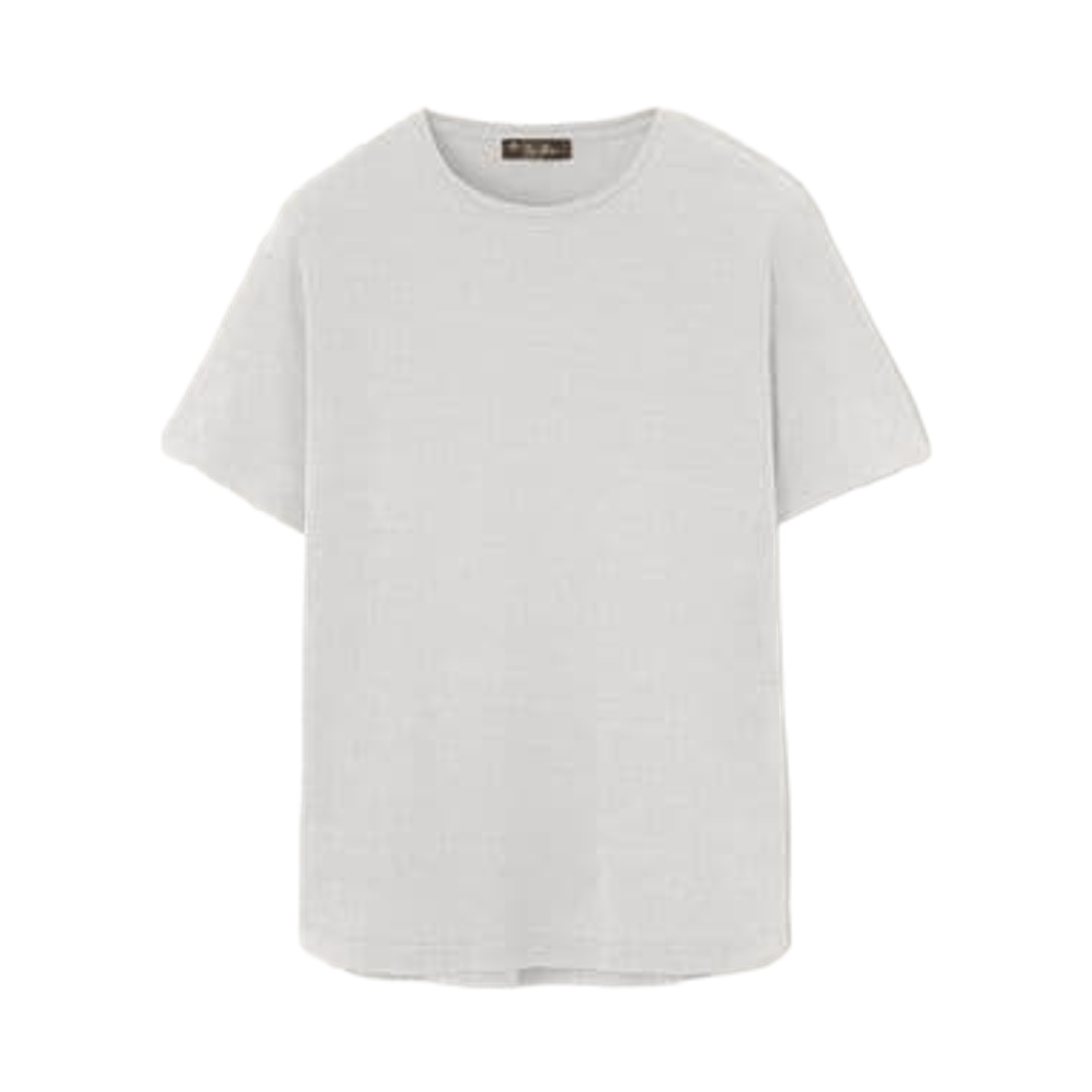 FAF6128-MB28 Loro Piana Levo Silk Cotton T-Shirt Silver Grey