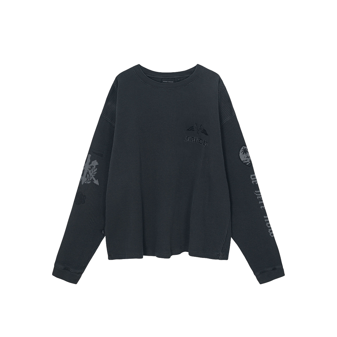 인세인개러지 인세인 와플 그래픽 롱 슬리브 - 차콜