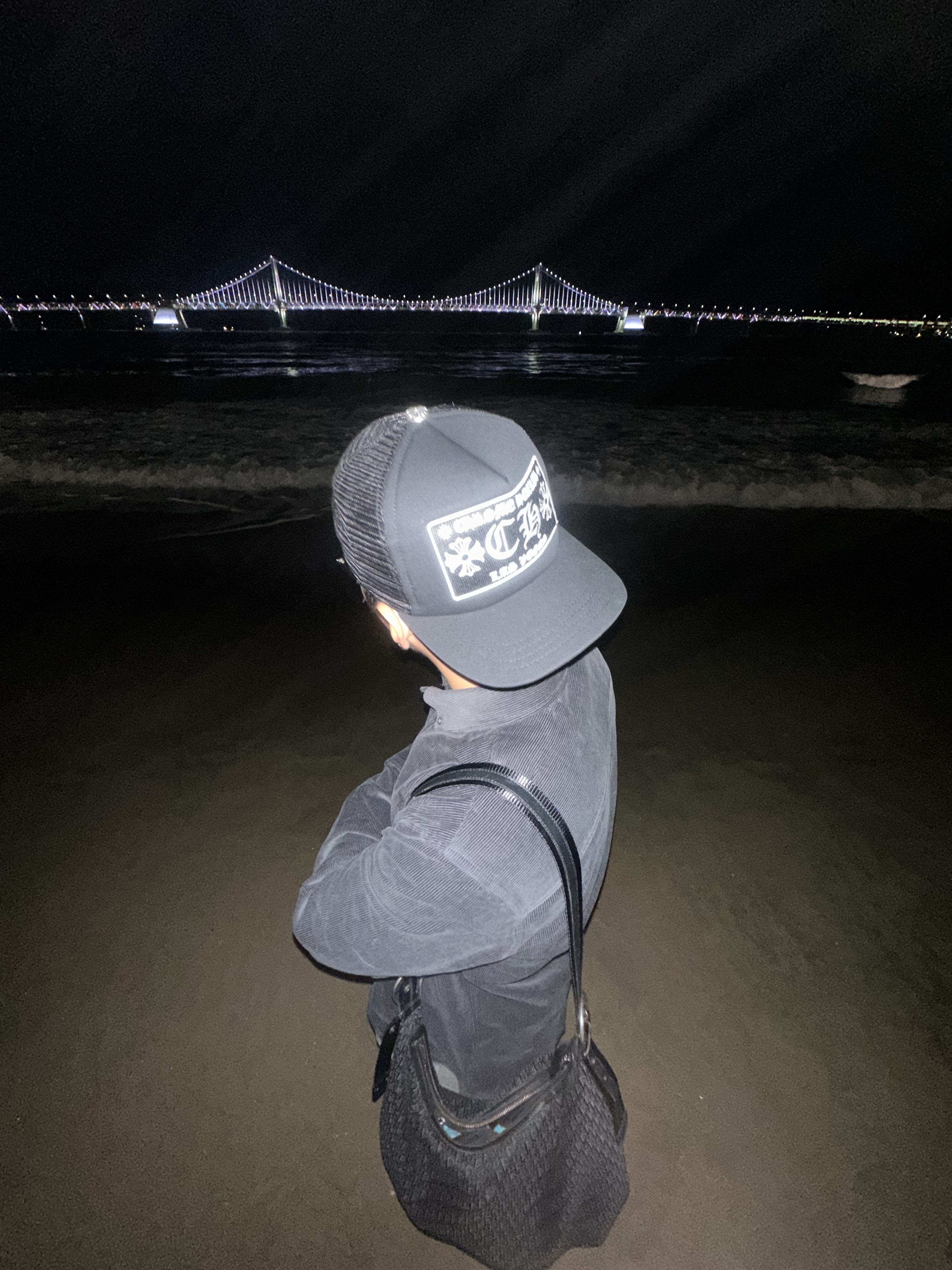 Chrome Hearts CH Las Vegas Trucker Hat Black 착용 스타일