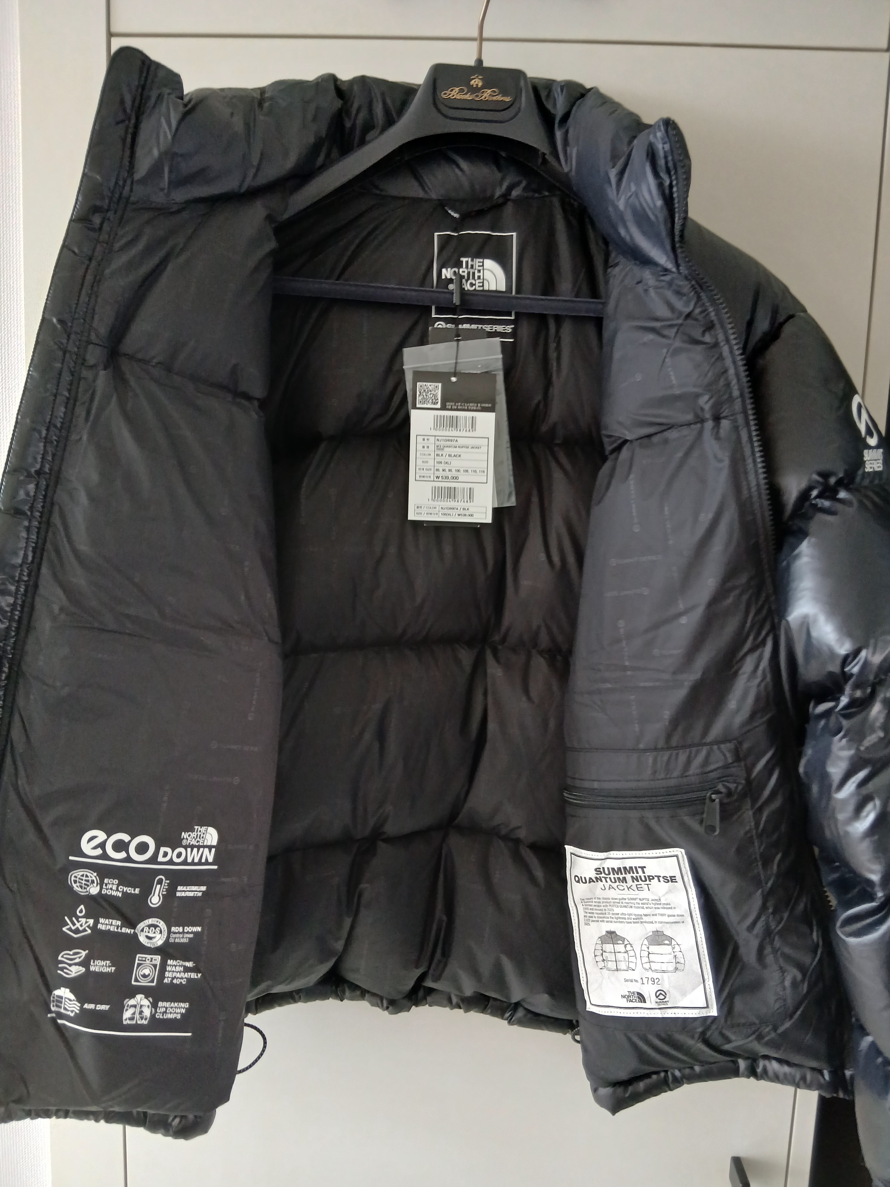 The North Face Quantum Nuptse RDS Jacket Black 착용 스타일 - 10