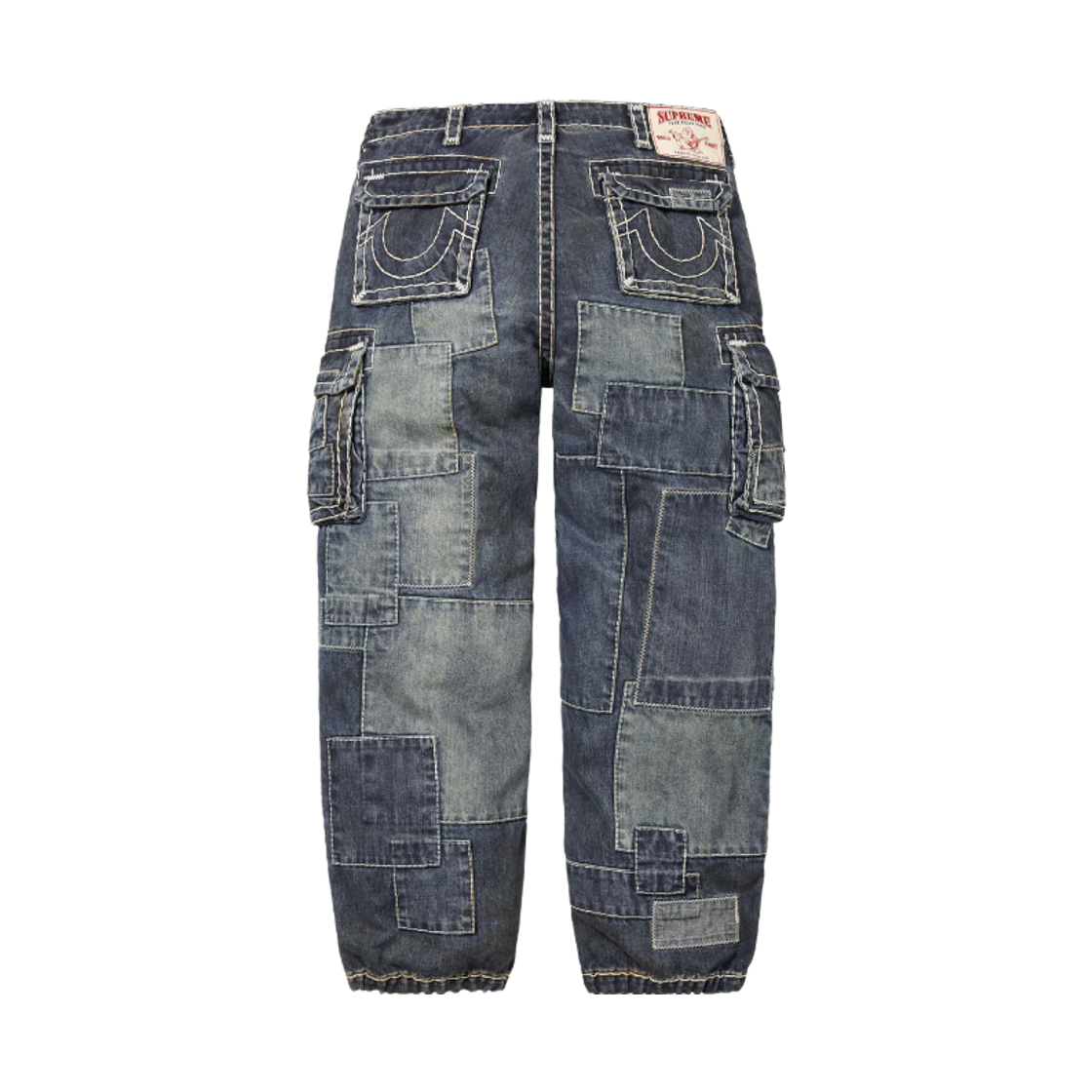 슈프림 x 트루릴리전 패치워크 카고 팬츠 더티 인디고 - 25FW(Supreme x True Religion Patchwork Cargo Pant Dirty Indigo - 25FW) - 2