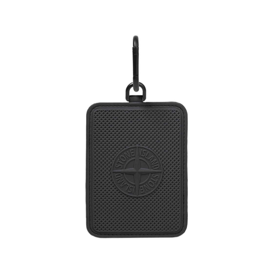 K2S1595000-07S0209-V0062 Stone Island 9500002 Rubberised Silicone Card Holder with Carabiner Lead Grey - 25FW