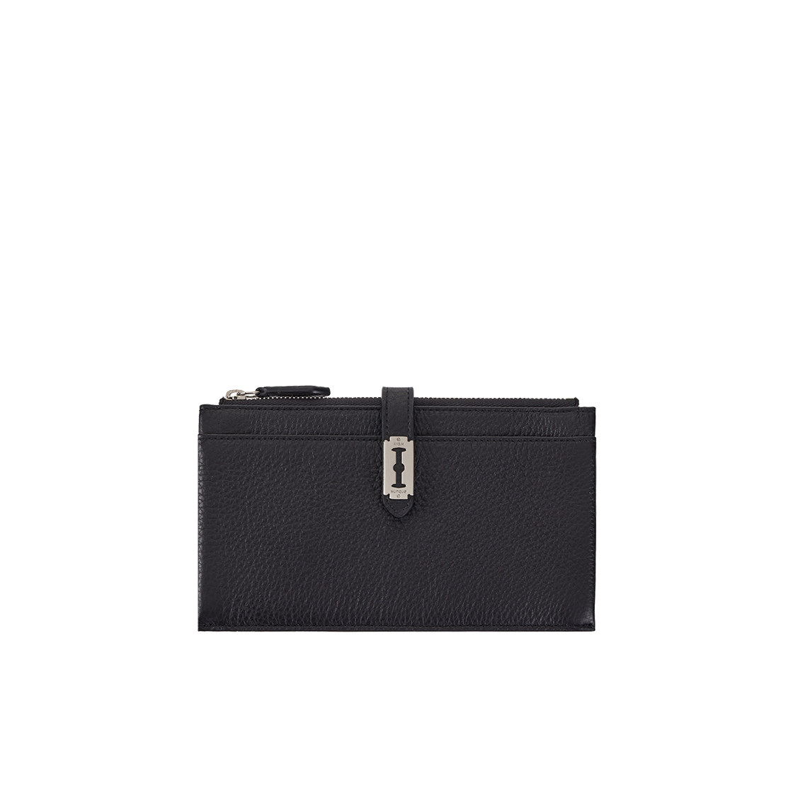 분크 맥파이 플랩 지퍼 장지갑 블랙(vunque Magpie Flap Zipper Long Wallet Black)