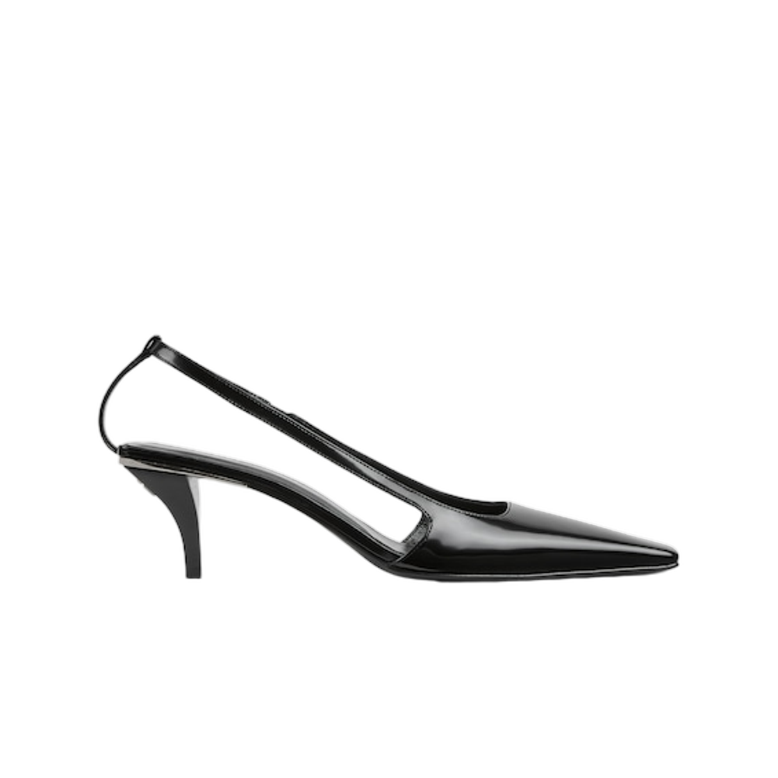 857797-CLG30-1000 (W) Gucci Slingback with Crystal Logo Black