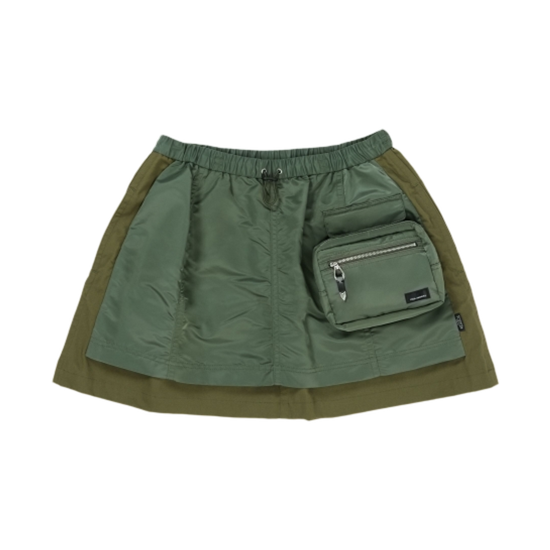 포터 x 토가 나일론 미니 스커트 카키(Porter x Toga Nylon Mini Skirt Khaki)
