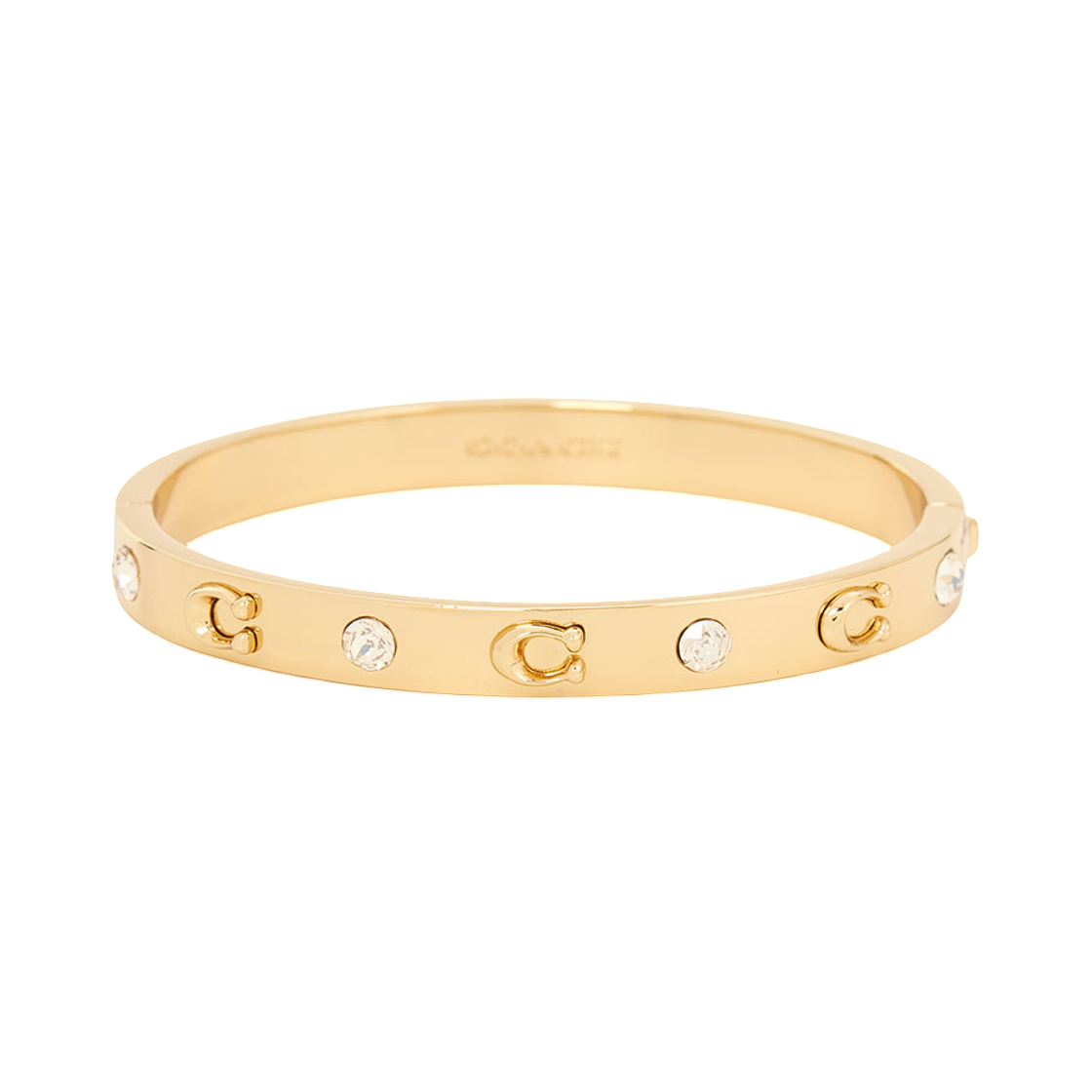 (W) 코치 시그니처 스톤 뱅글 브레이슬릿 골드((W) Coach Signature Stone Bangle Bracelet Gold)