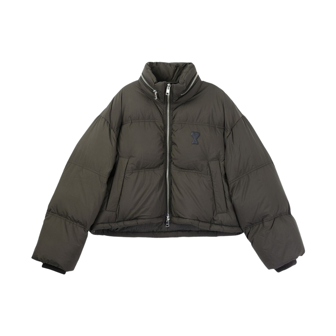 (W) 아미 스몰 하트 로고 다운 자켓 다크 커피((W) AMI de Coeur Down Jacket Dark Coffee)