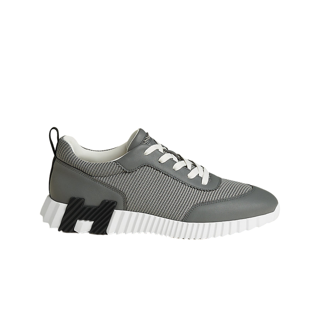 H261897ZH67 Hermes Bouncing Sneakers Technical Mesh Sport Goatskin & Gris Osmium
