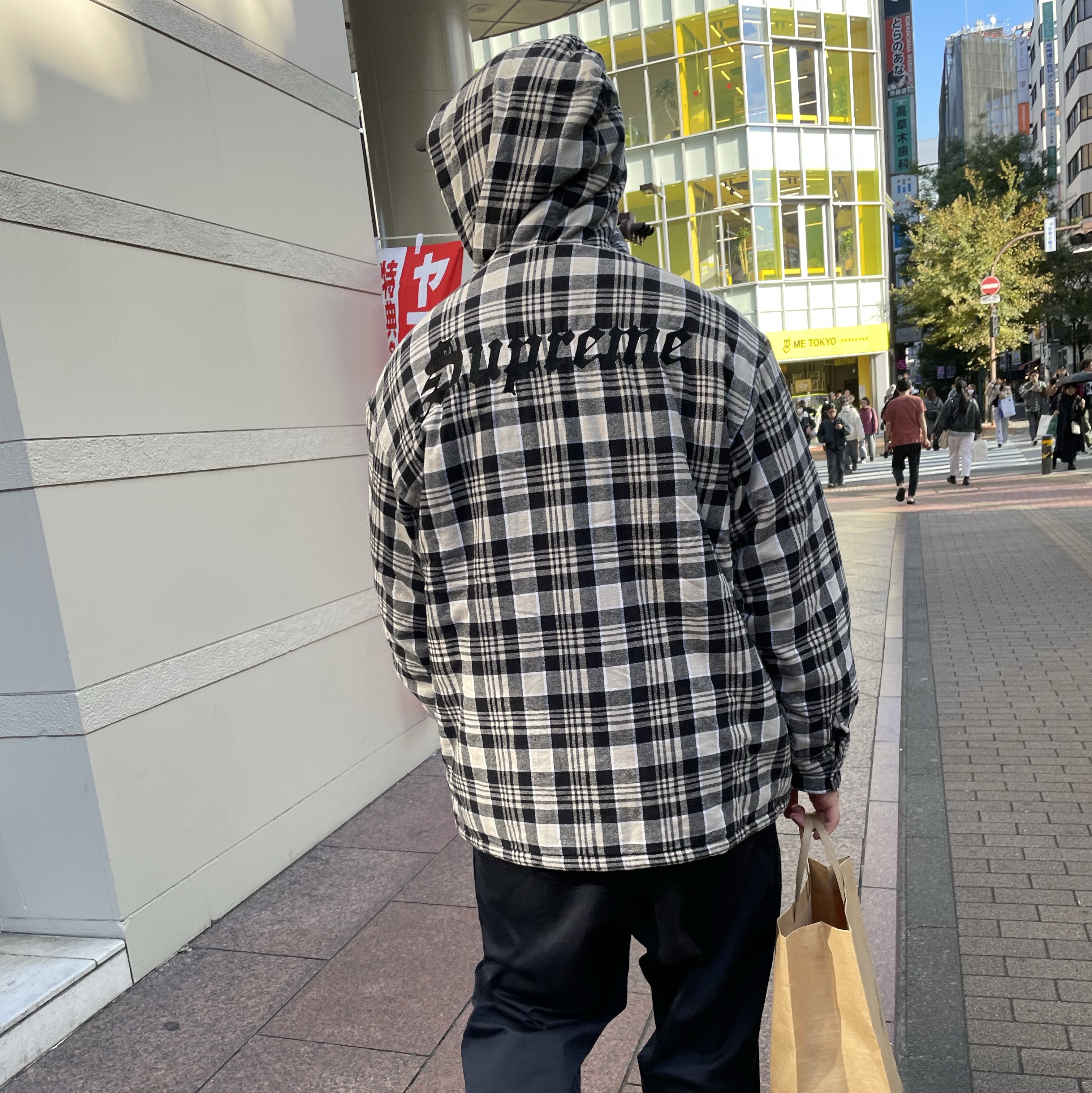 Supreme Lined Zip Up Hooded Flannel Shirt Light Tan - 25FW 착용 스타일