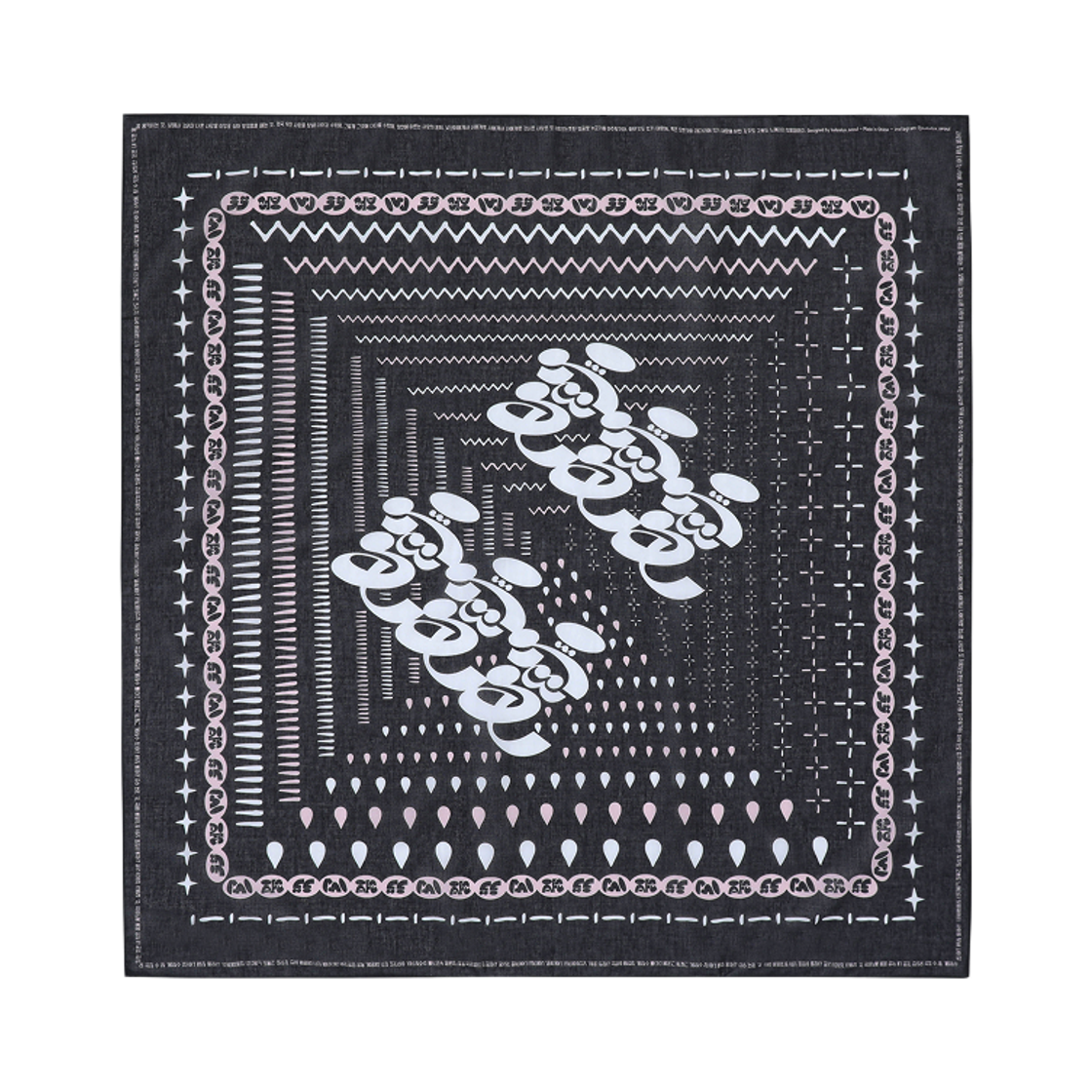 러브러브러브 SV 90 리듬 스카프 블랙(LUVLUVLUV SV 90 Rhythm Scarf Black)