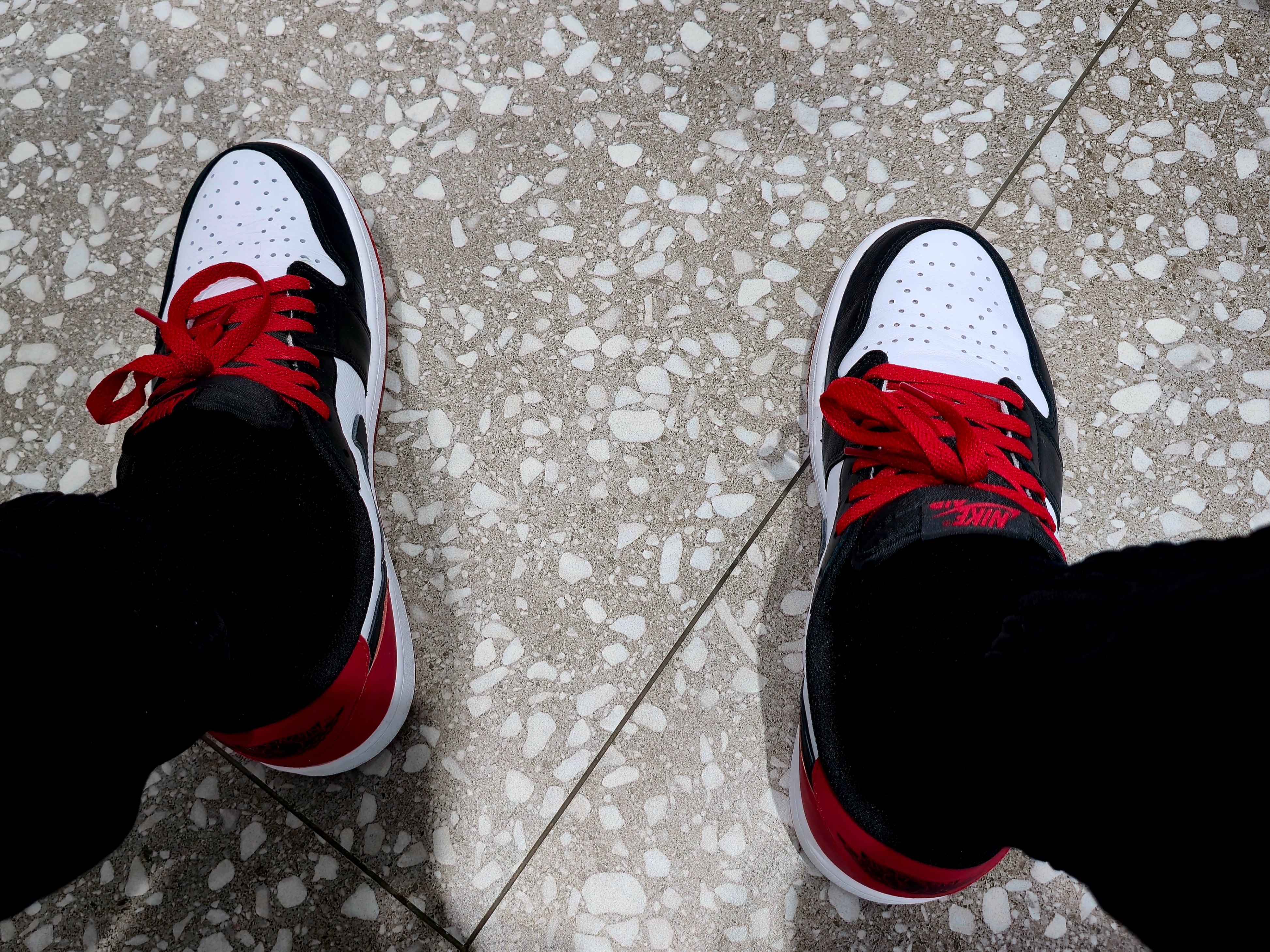Jordan 1 Low Bred Toe 착용 스타일