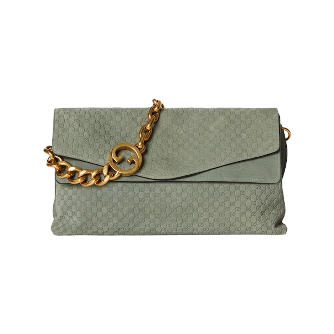 구찌 라지 숄더백 체인 세이지 그린(Gucci Large Shoulder Bag with Chain Sage Green) - 1