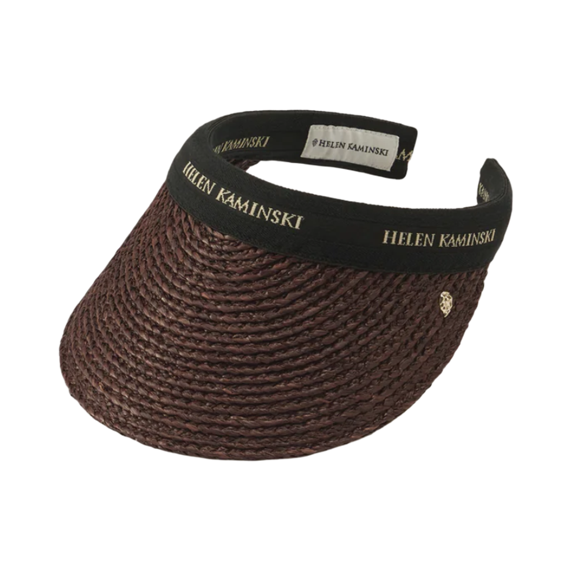 HAT50265 (W) Helen Kaminski Bianca Chocolate Black Logo