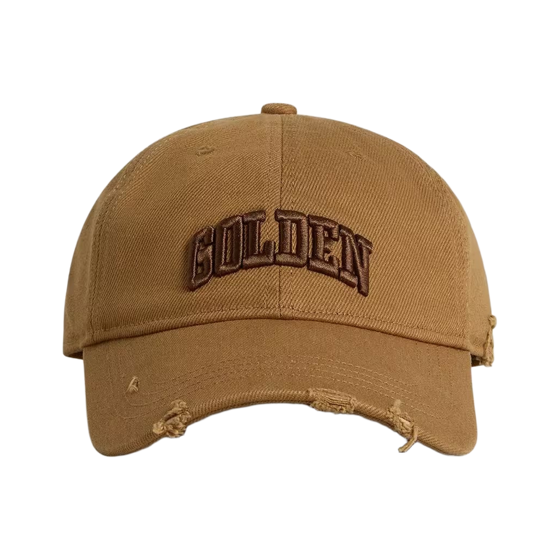 GUP01038-P002236-15100 Golden Goose Ribbed Cotton Baseball Cap Beige