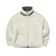 Garments Fab Flower Crochet Sherpa Jacket Cream