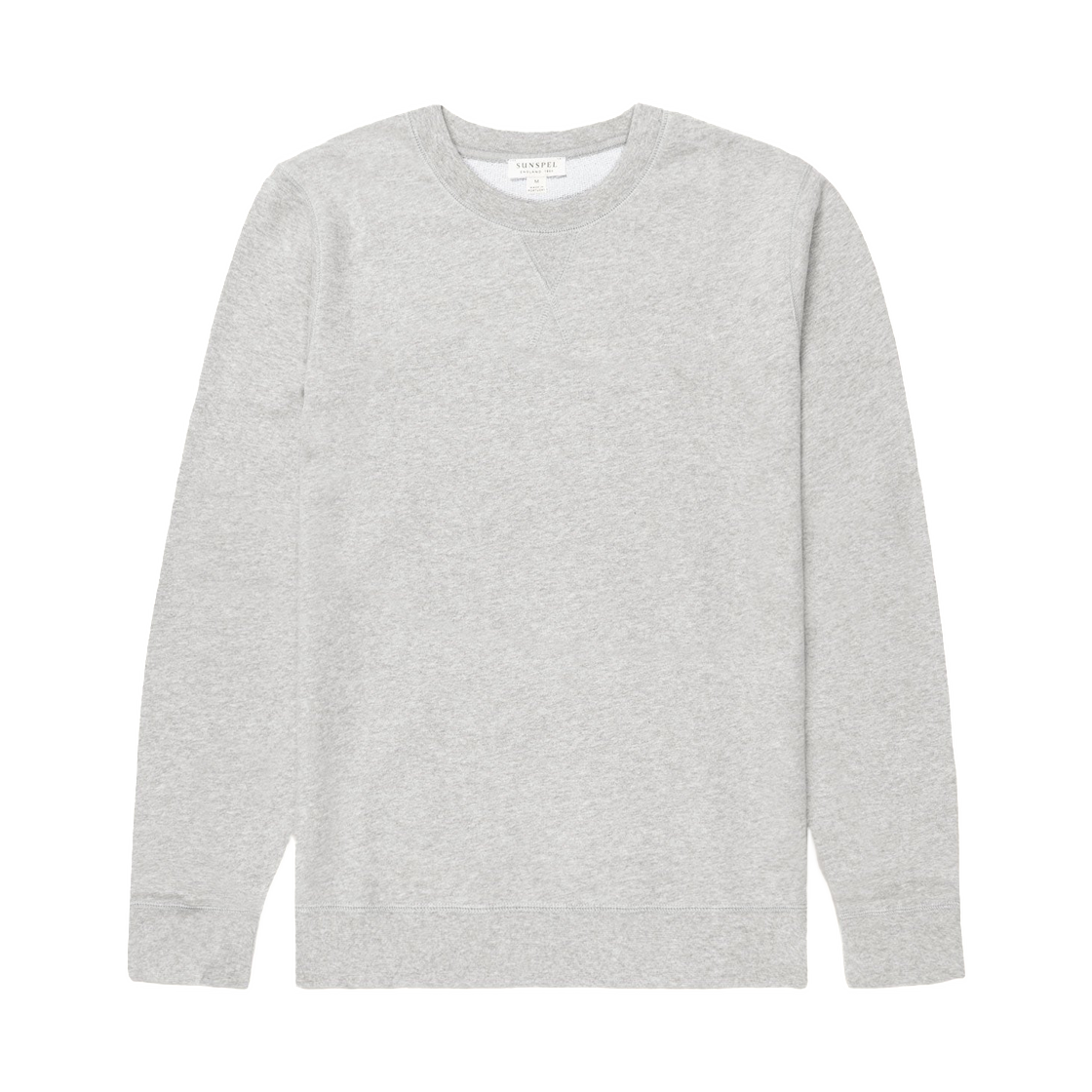 선스펠 루프백 스웨트셔츠 그레이 멜란지(Sunspel Loopback Sweatshirt in Grey Melange) - 1