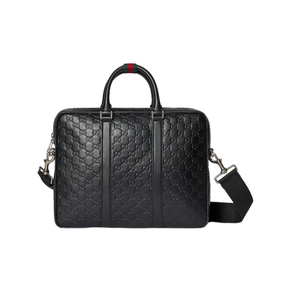 850222-AAFOM-1053 Gucci GG Emblem Large Briefcase Black