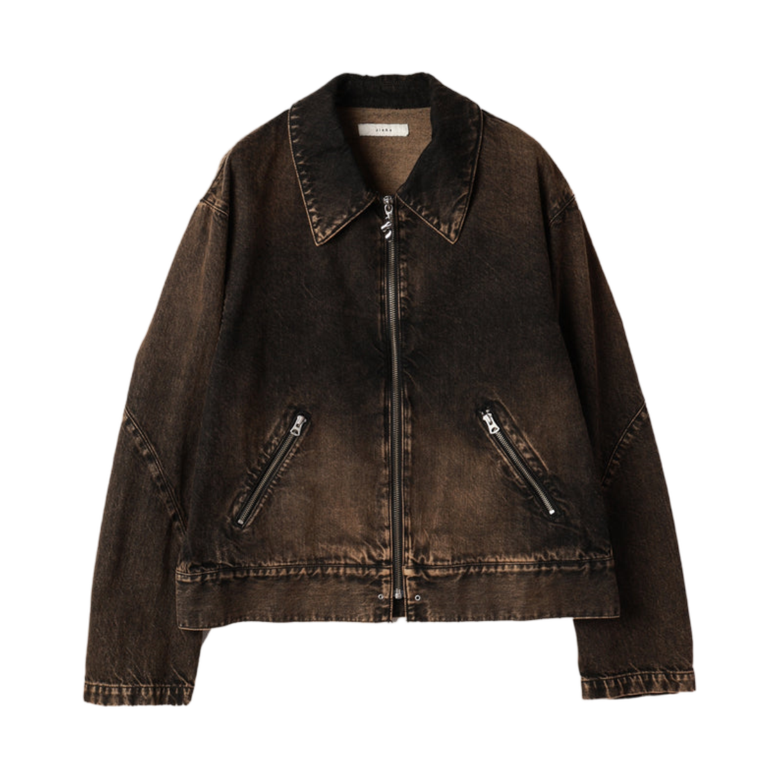 지에다 데님 집 자켓 블랙(Jieda Denim Zip Jacket Black) - 1
