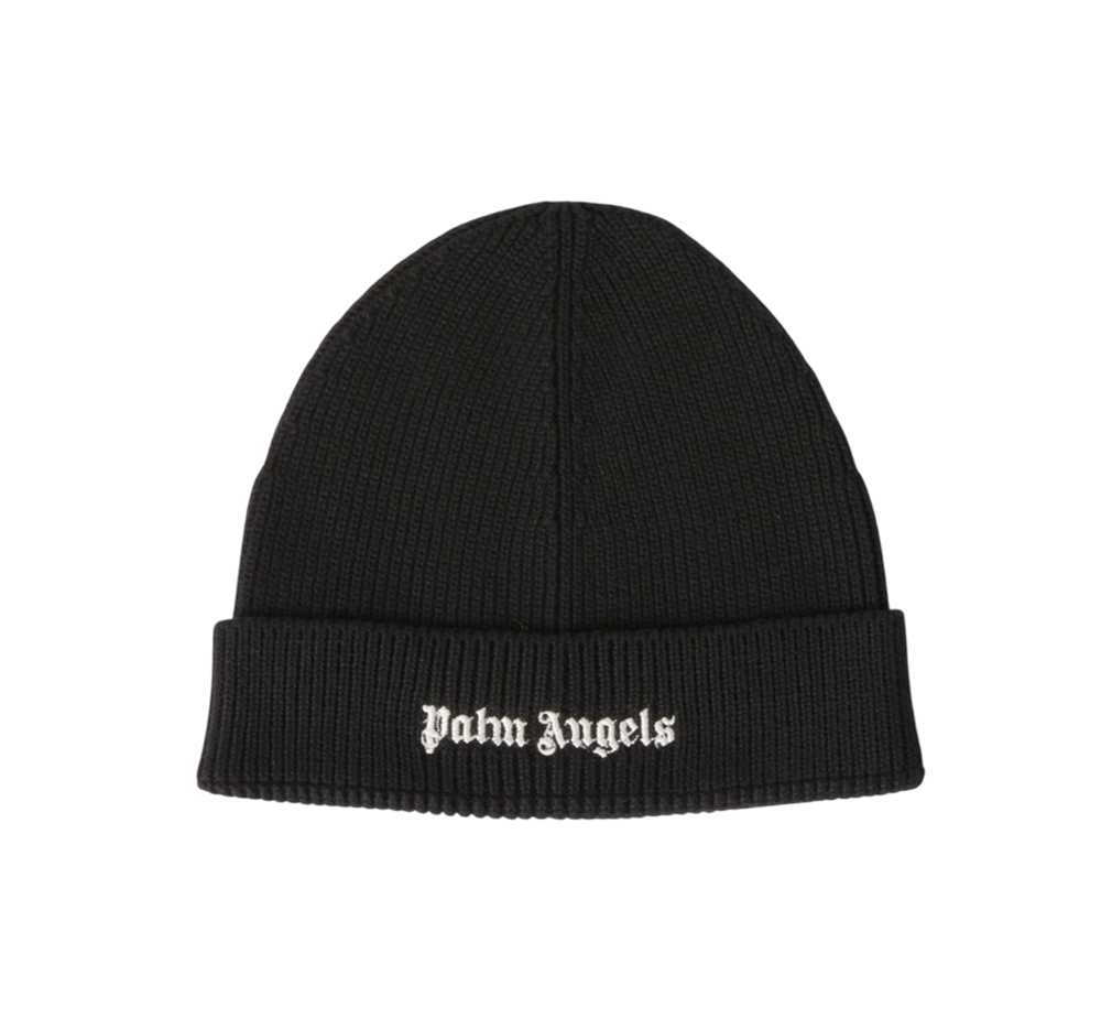 팜엔젤스 클래식 로고 숏 비니 - 블랙(Palm Angels Classic Logo Short Beanie - Black)
