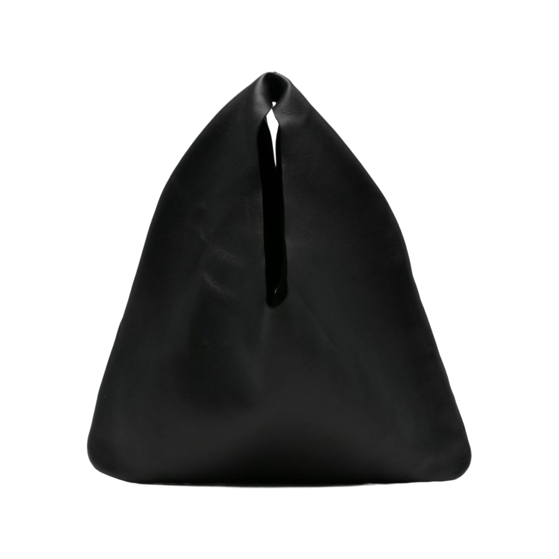 W1682L614BLK The Row Small Bindle Bag in Leather Black