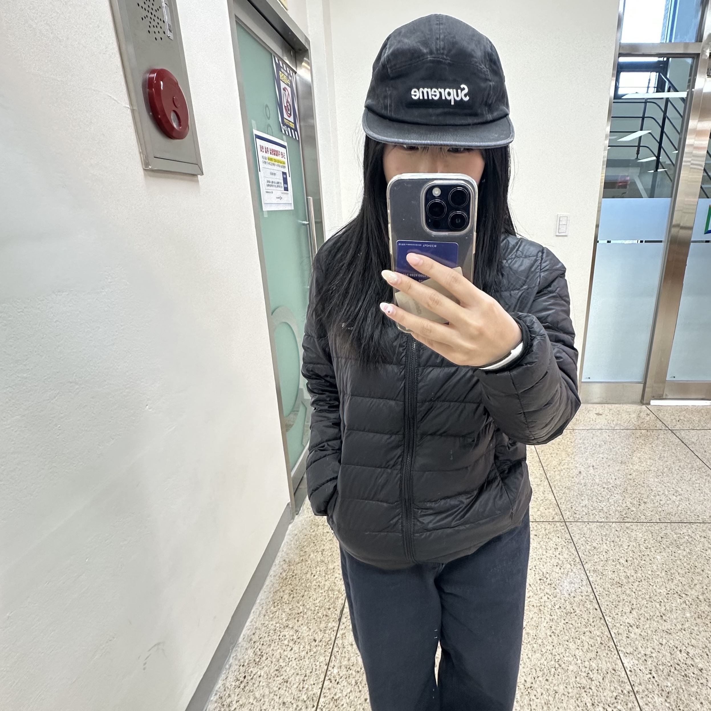 Supreme Washed Chino Twill Camp Cap Black - 25SS 착용 스타일