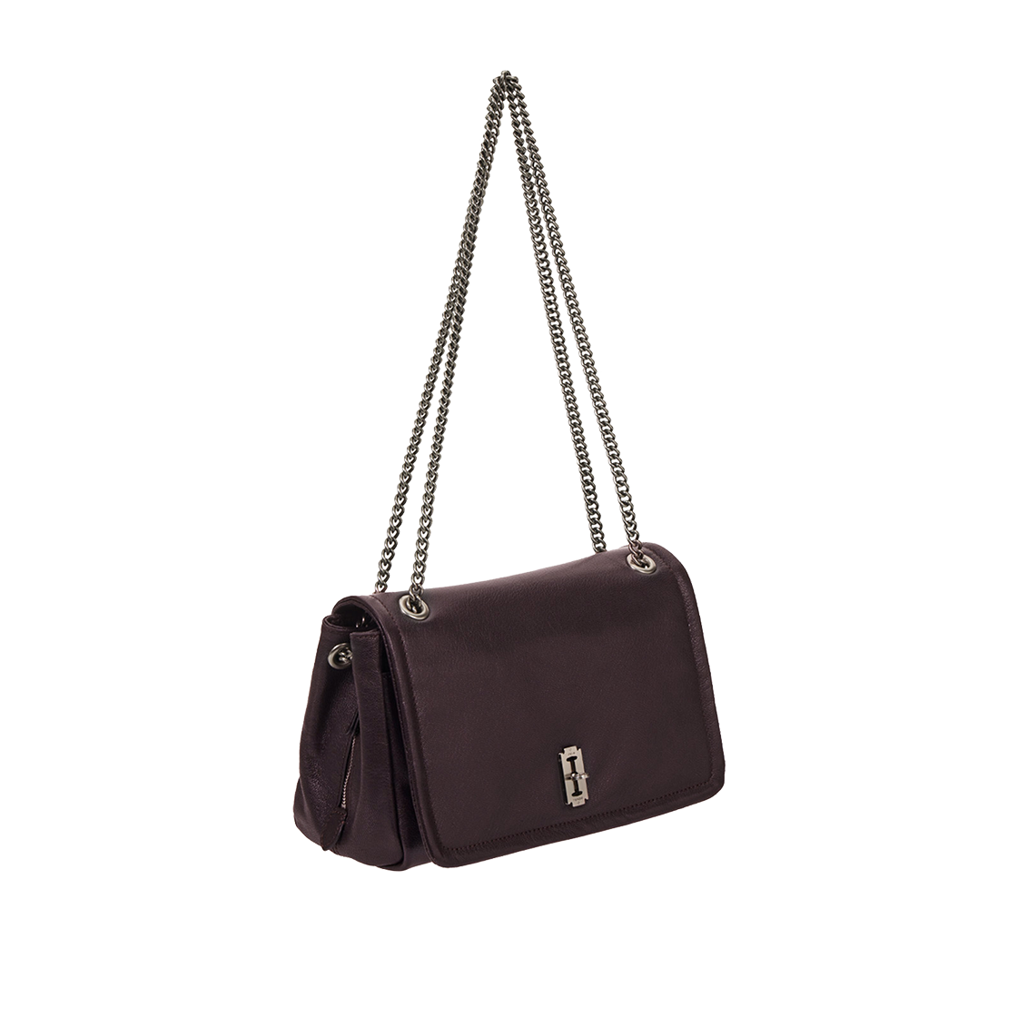 분크 퍼펙 플랩 체인 숄더 미듐 플럼와인