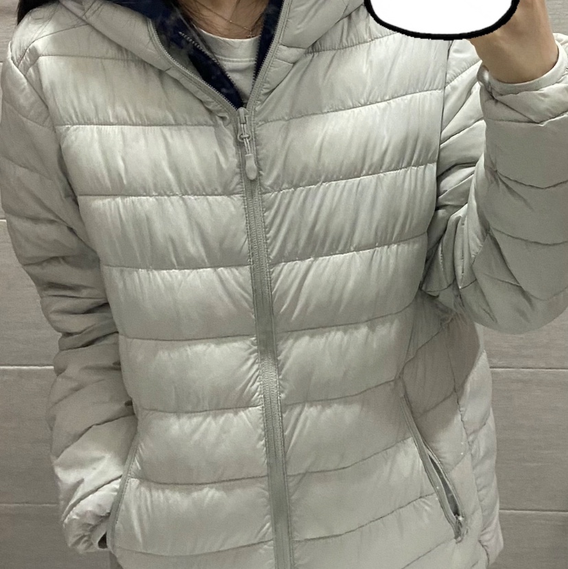 Spao Thin-Light Hooded Jacket Light Gray 착용 스타일