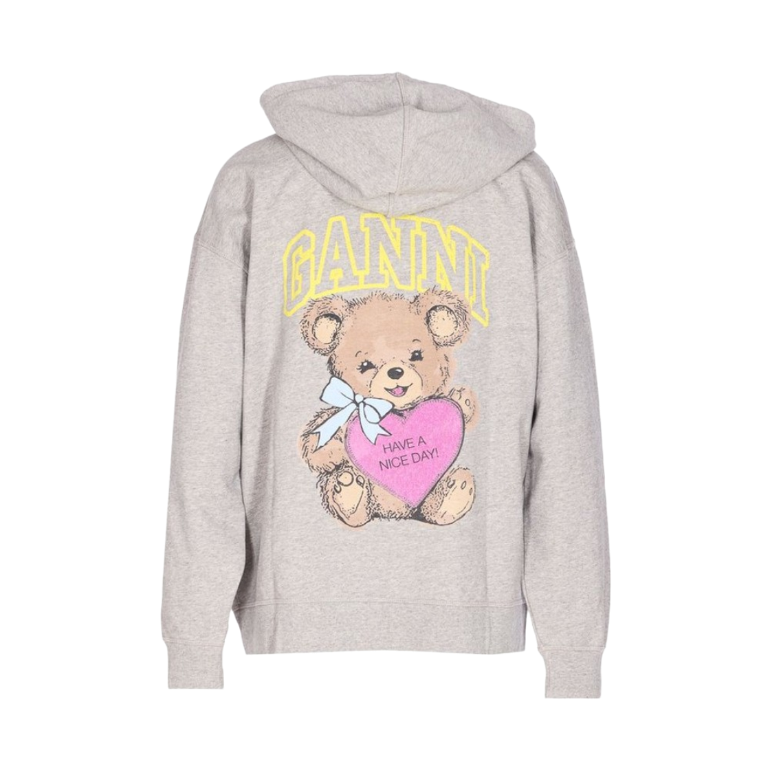 (W) 가니 테디 집 후드 그레이((W) Ganni Teddy Zip Hoodie Grey) - 2