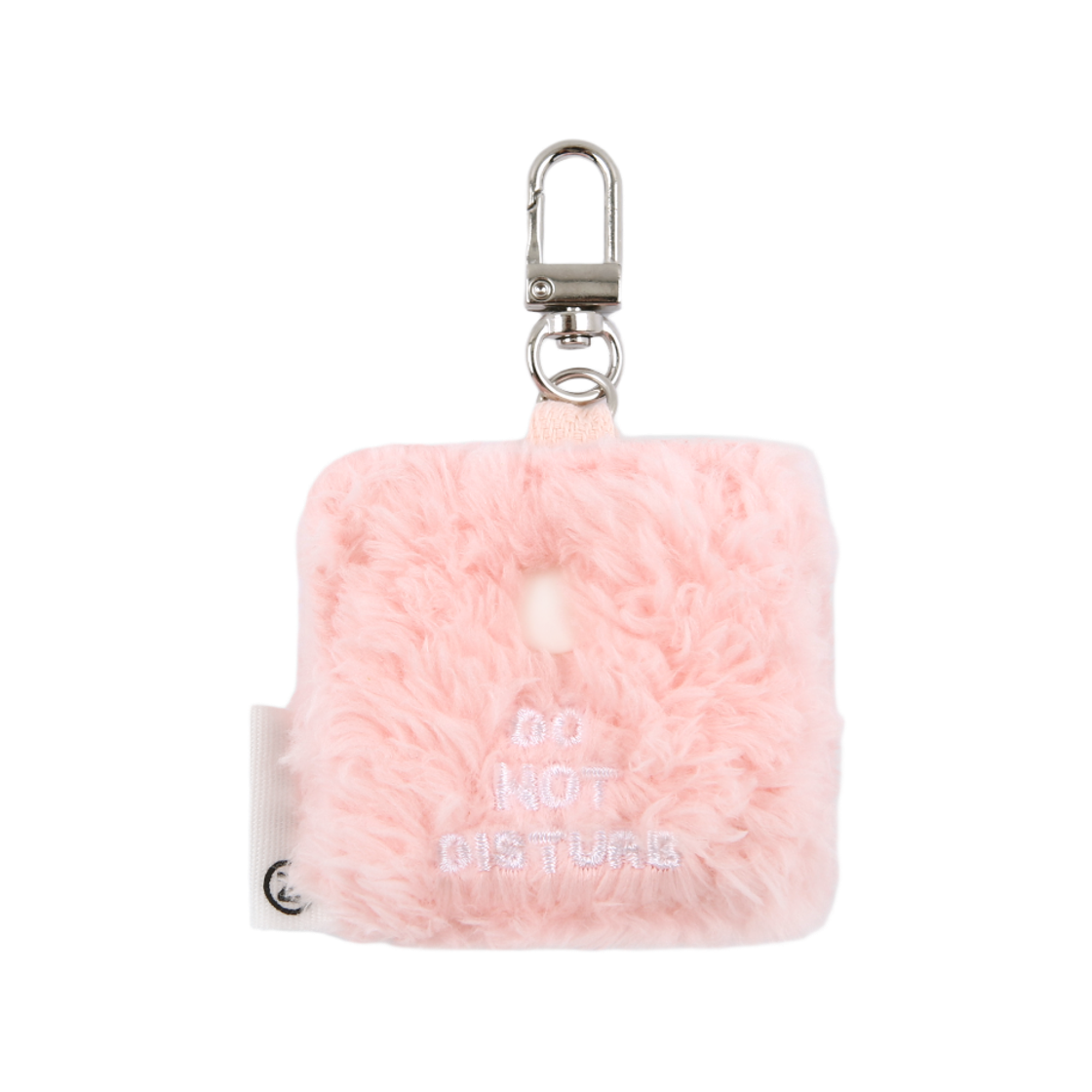 8809908759704 LAZYZ Do not disturb Fluffy Tie Flip Key Ring Pink