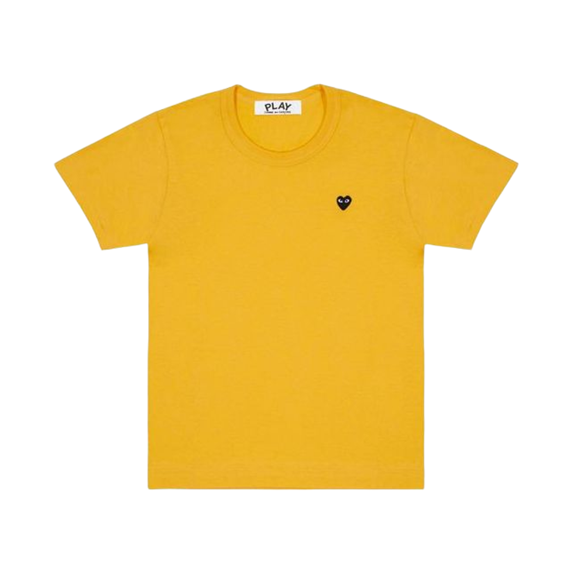(W) 플레이 꼼데가르송 미니 하트 숏슬리브 티셔츠 옐로우((W) Play Comme des Garcons Mini Heart Short Sleeve T-Shirt Yellow) - 1
