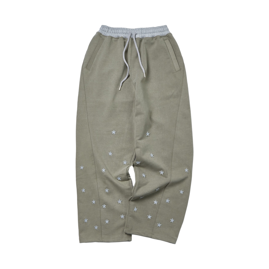 25WTGFPT01KH Garments Fab Star Applique Sweatpants Khaki