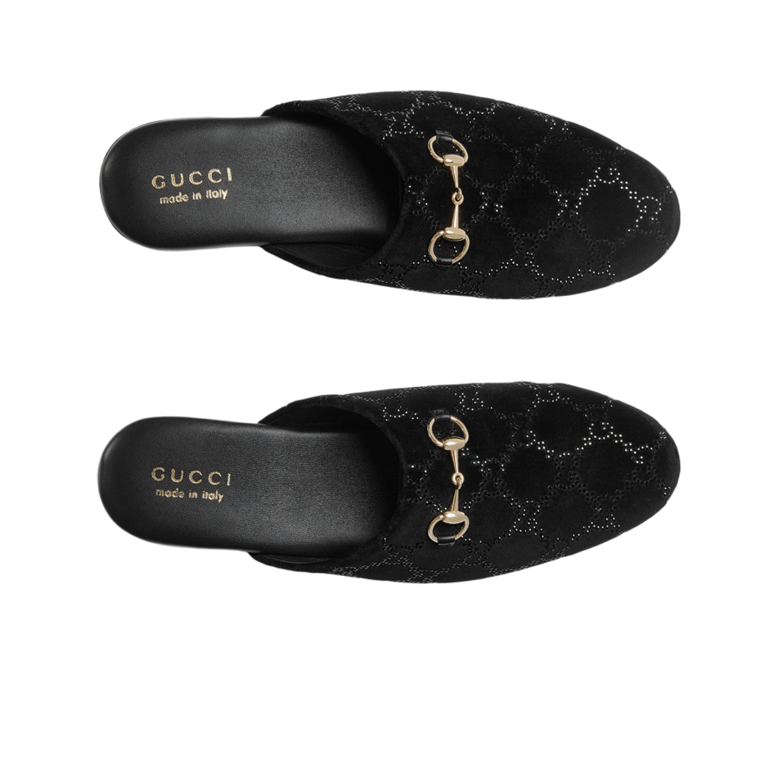 (W) 구찌 GG 크리스탈 뮬 홀스빗 블랙((W) Gucci GG Crystal Mule with Horsebit Black) - 2