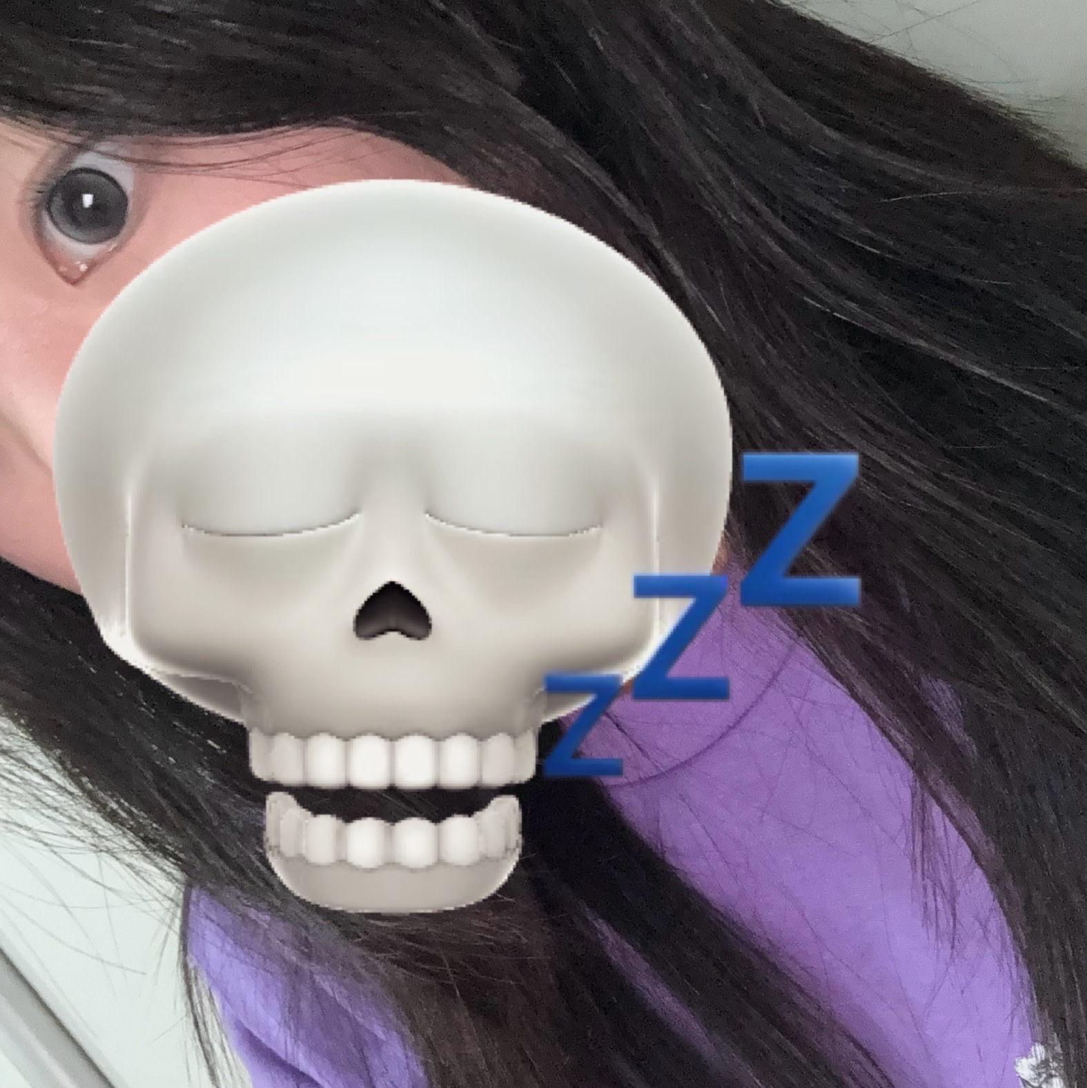 Supreme Skull T-Shirt Purple - 25FW 착용 스타일