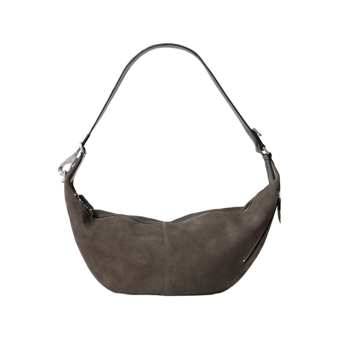 BG0228-LL0125-102 Lemaire Quiver Clip Bag in Suede Leather Mink
