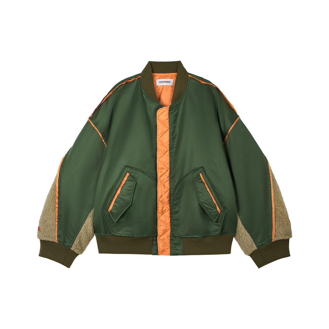 디스커버드 보아 슬리브 MA-1 카키 - 25FW(DISCOVERED Boa Sleeve MA-1 Khaki - 25FW)