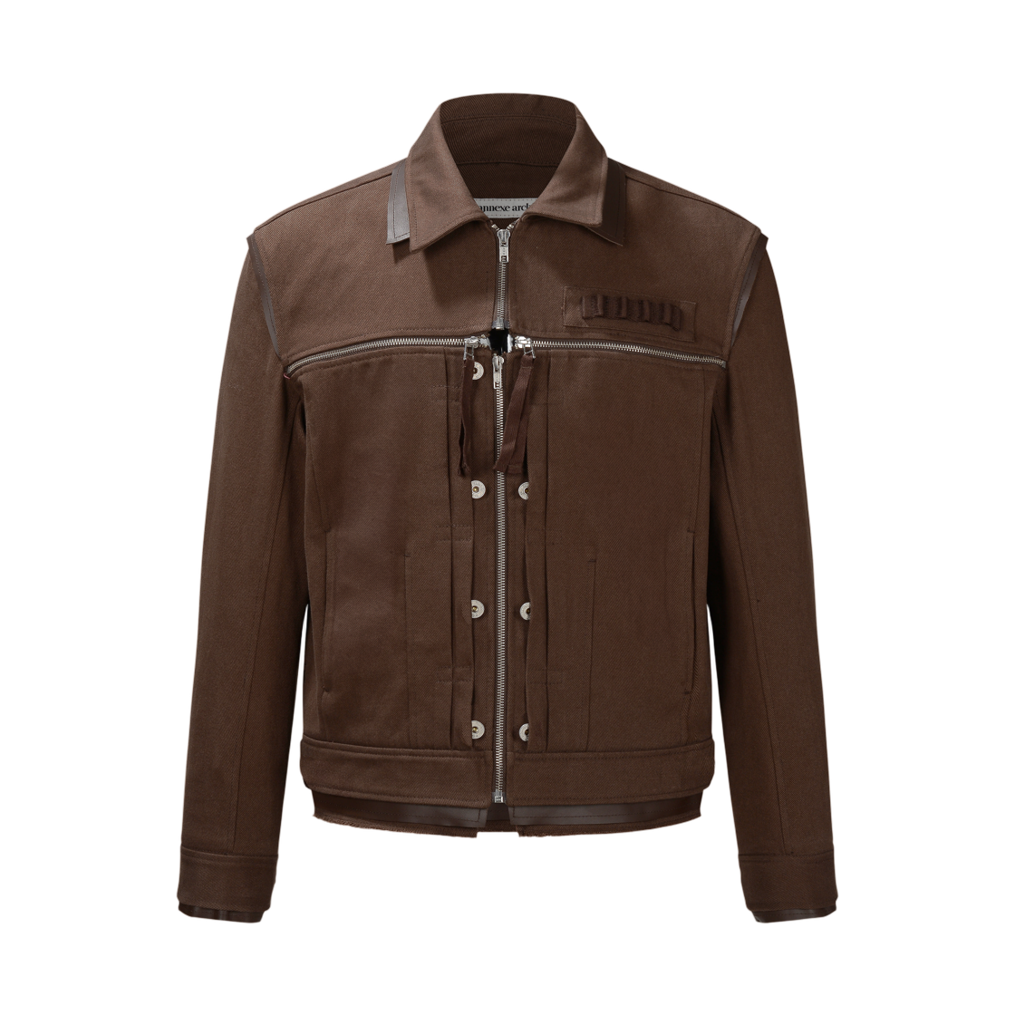 아넥스 아카이브 로와이드 크로스락 트러커 브라운(Annexe Archives Rawide Crosslock Trucker Brown)