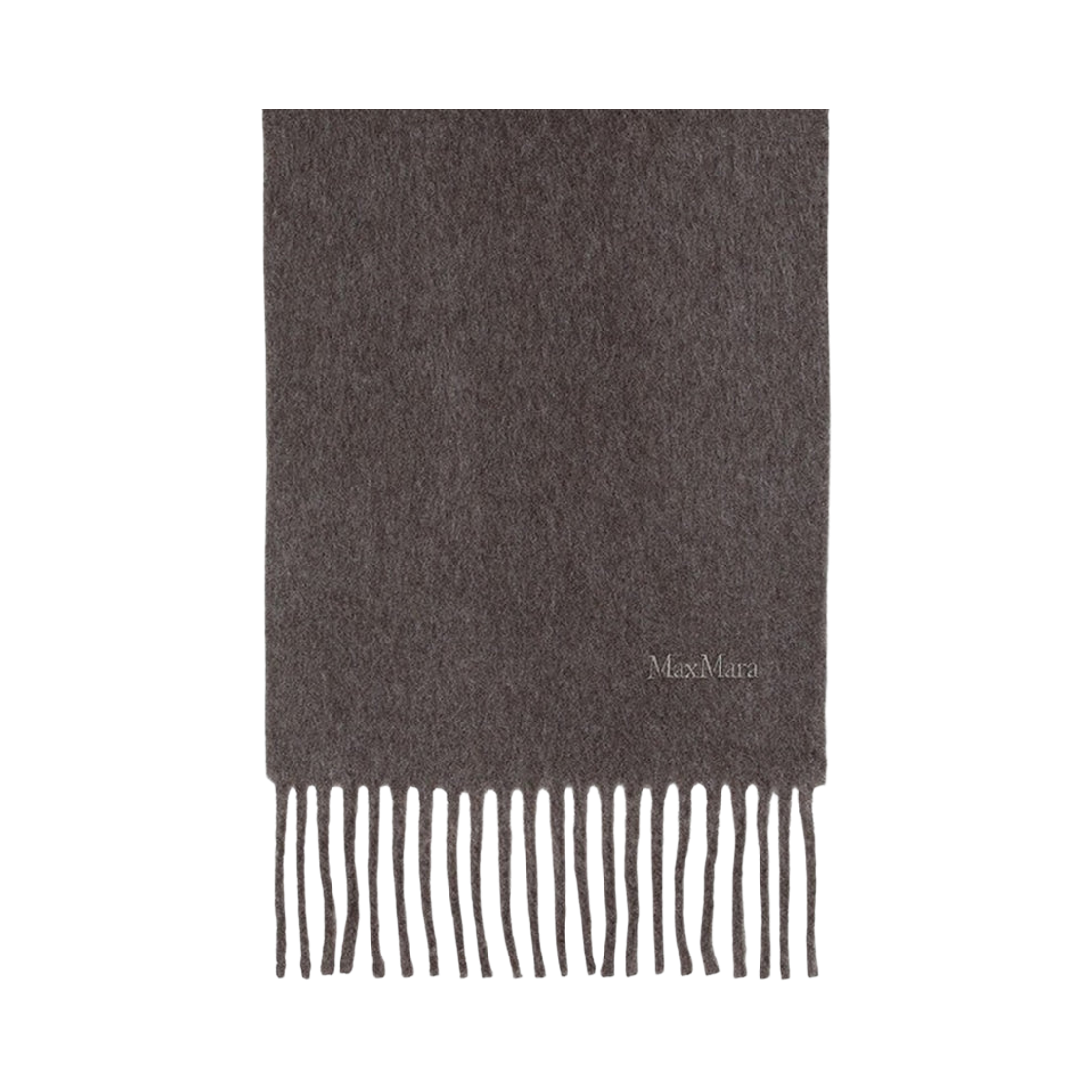 SCILLI-001 (W) Max Mara Scilli Embroidered Wool Scarf Grey