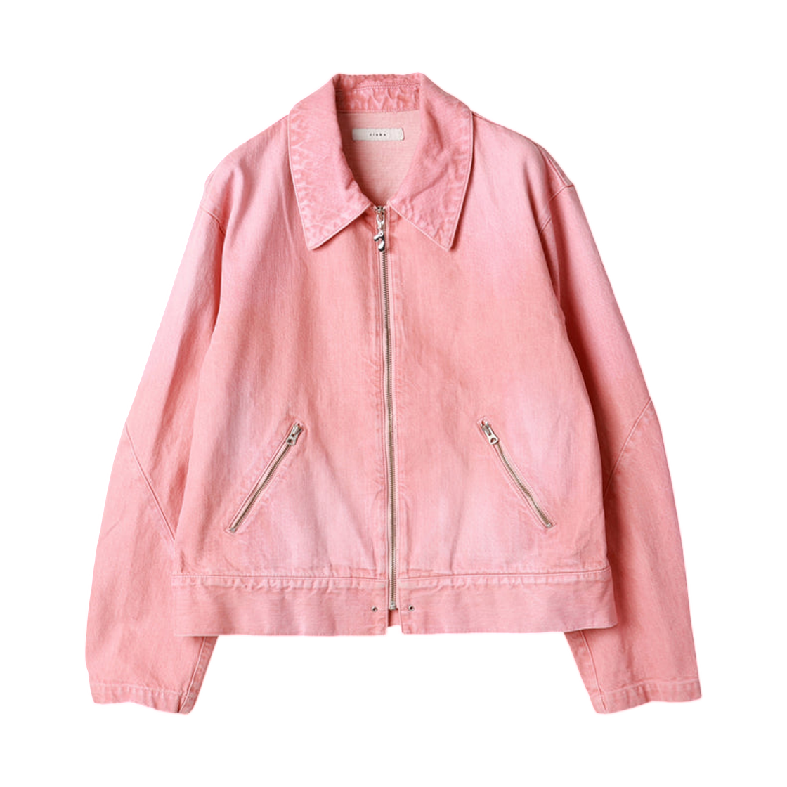 지에다 데님 집 자켓 라이트 핑크(Jieda Denim Zip Jacket Light Pink)