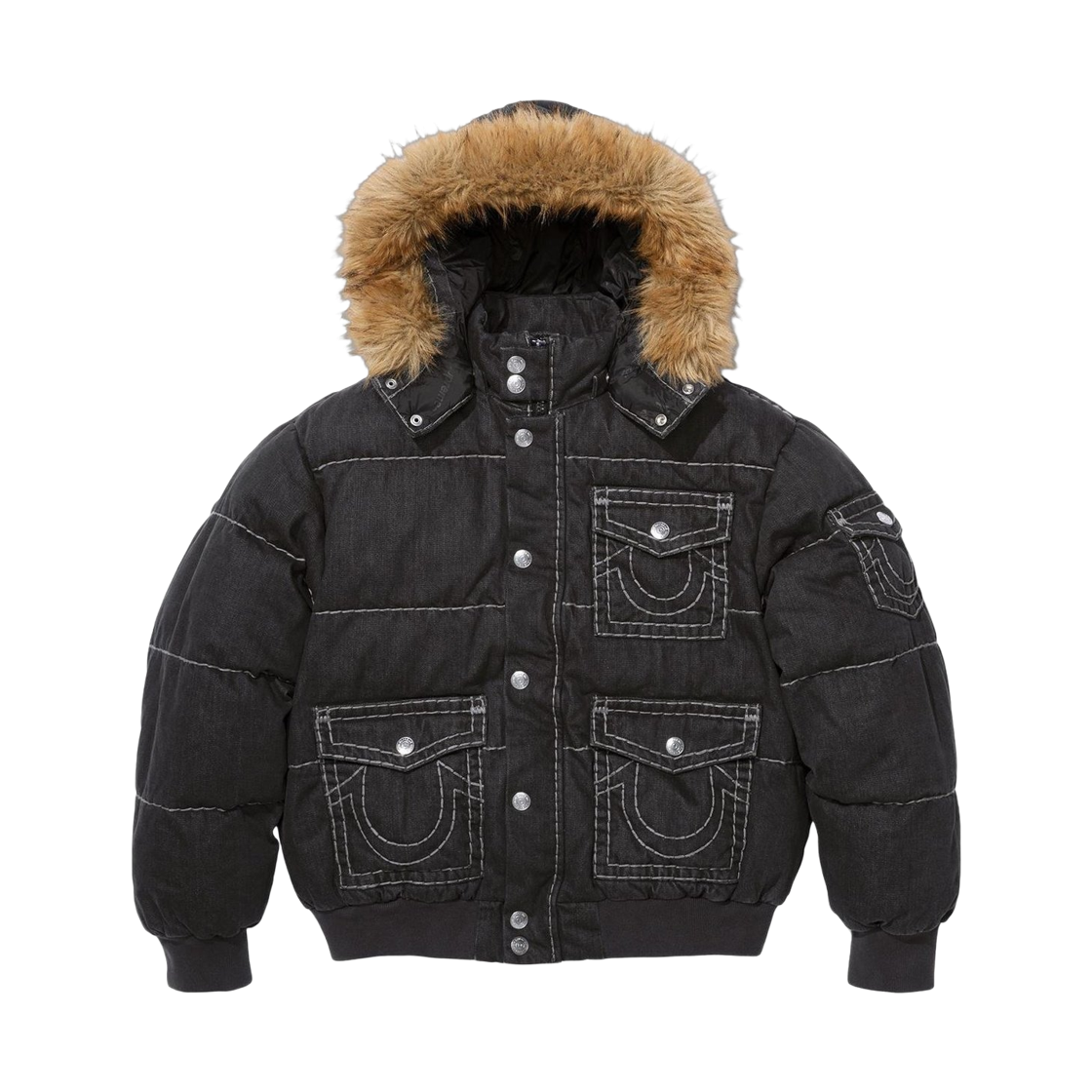 슈프림 x 트루릴리전 퍼퍼 자켓 블랙 - 25FW(Supreme x True Religion Puffer Jacket Black - 25FW)
