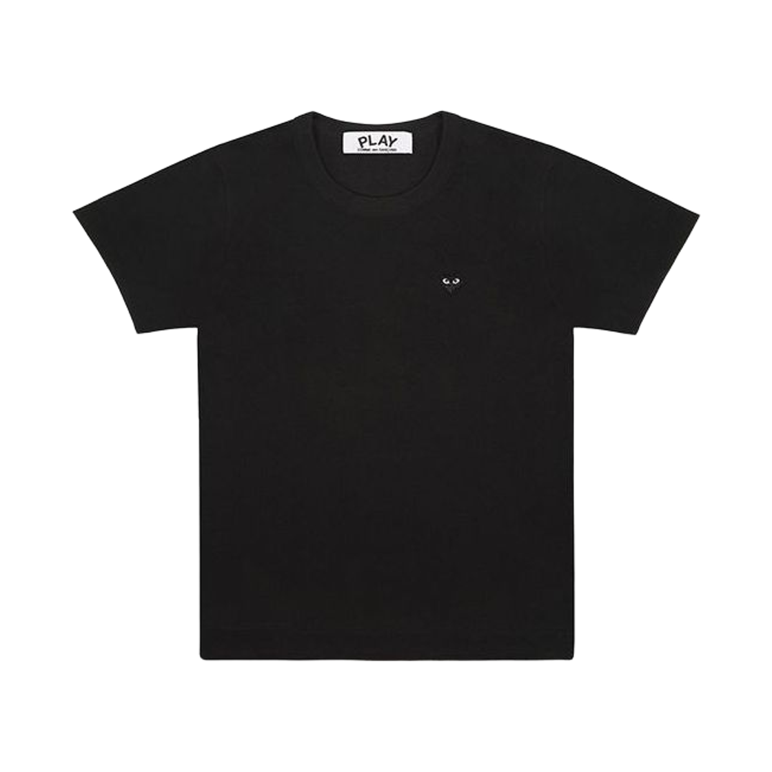 (W) 플레이 꼼데가르송 숏슬리브 티셔츠 블랙((W) Play Comme des Garcons Short Sleeve T-Shirt Black) - 1