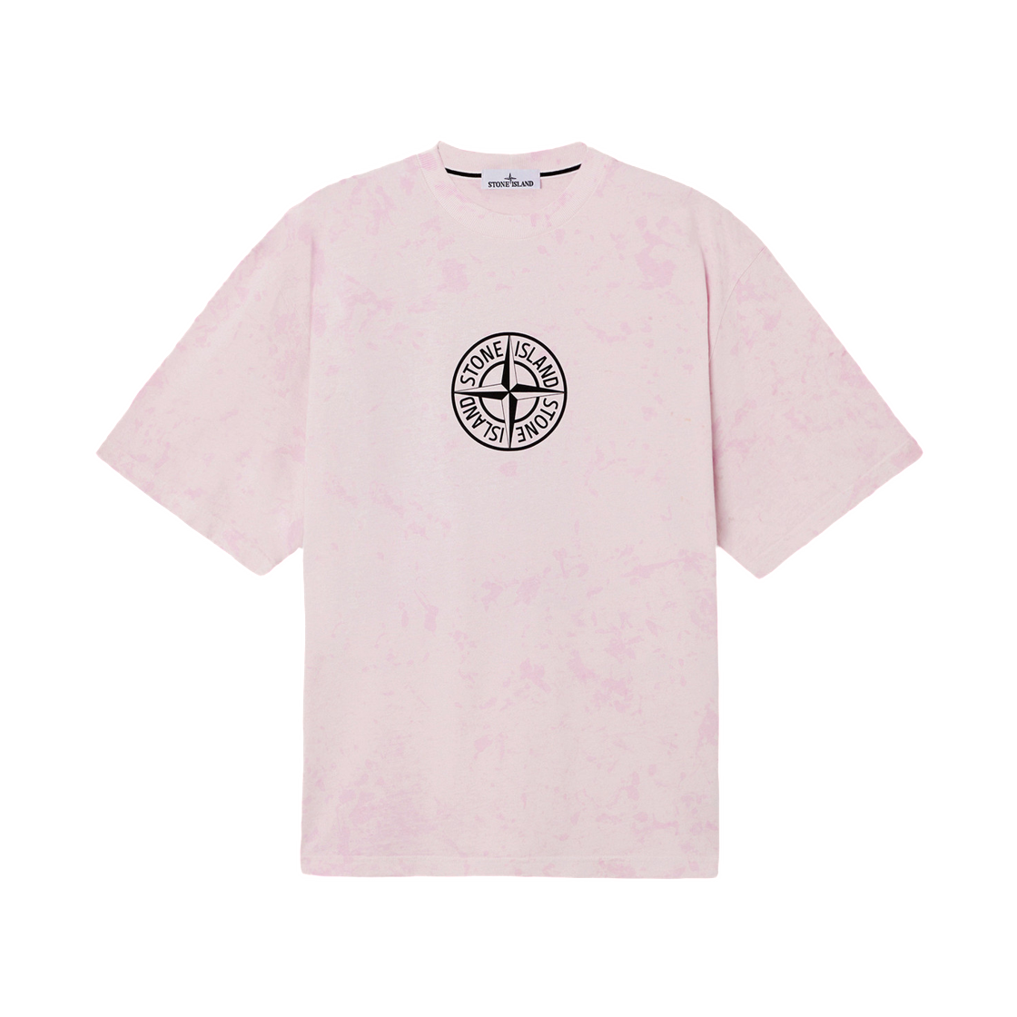 스톤 아일랜드 2100021 콤베드 오가닉 코튼 저지 페인트볼 트리트먼트 레귤러 핏 숏슬리브 티셔츠 메가시티 스카이 프린트 핑크 - 25FW(Stone Island 2100021 Combed Organic Cotton Jersey Paintball Treatment Regular Fit Short-Sleeve T-Shirt with Megacity Sky Print Pink - 25FW) - 1