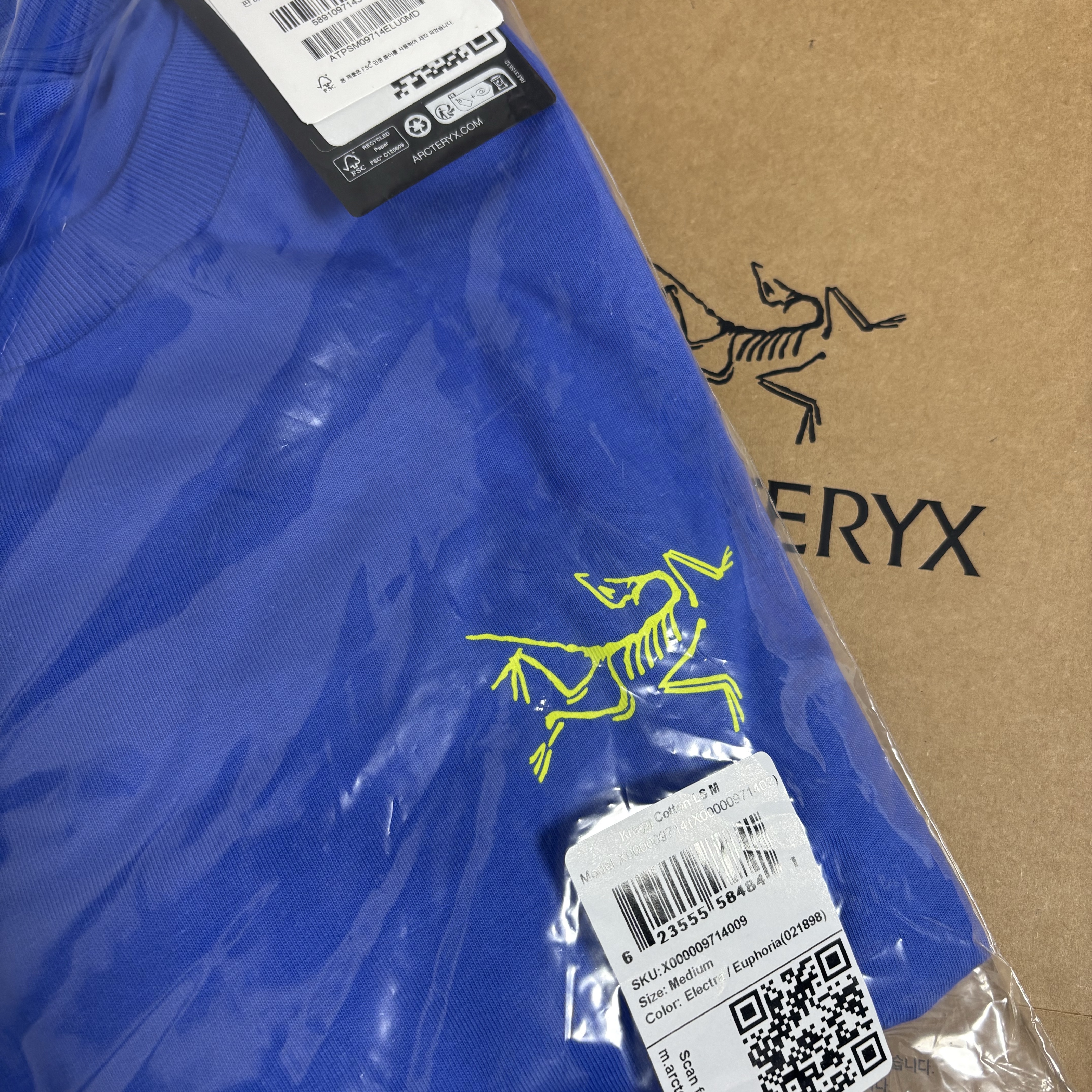 Arc'teryx Kragg Cotton LS T-Shirt Electra Euphoria 착용 스타일 - 2