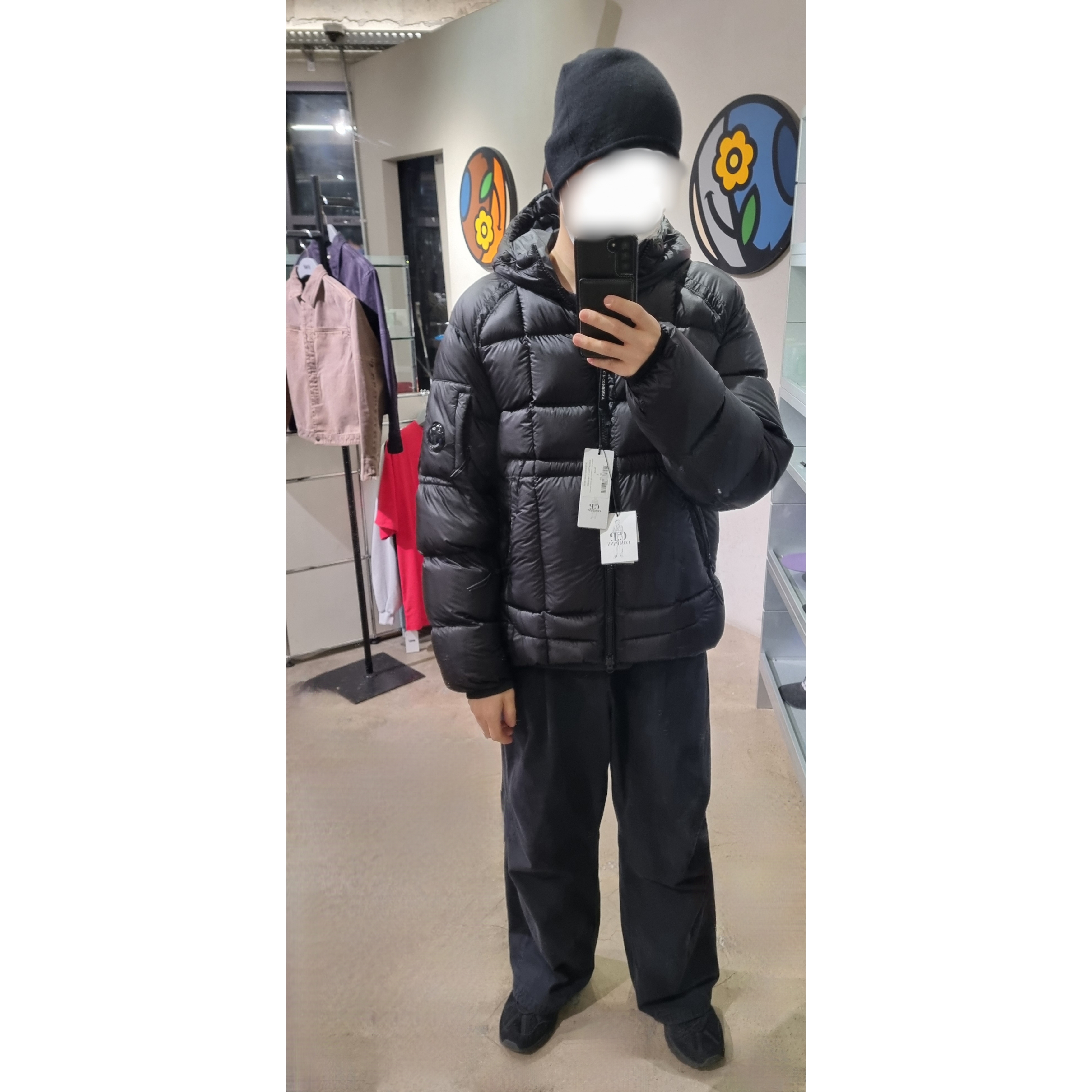 Asics Gel-Sonoma 15-50 Black, C.P. Company D.D. Shell Hooded Down Jacket Black - 25FW 착용 스타일 - 1