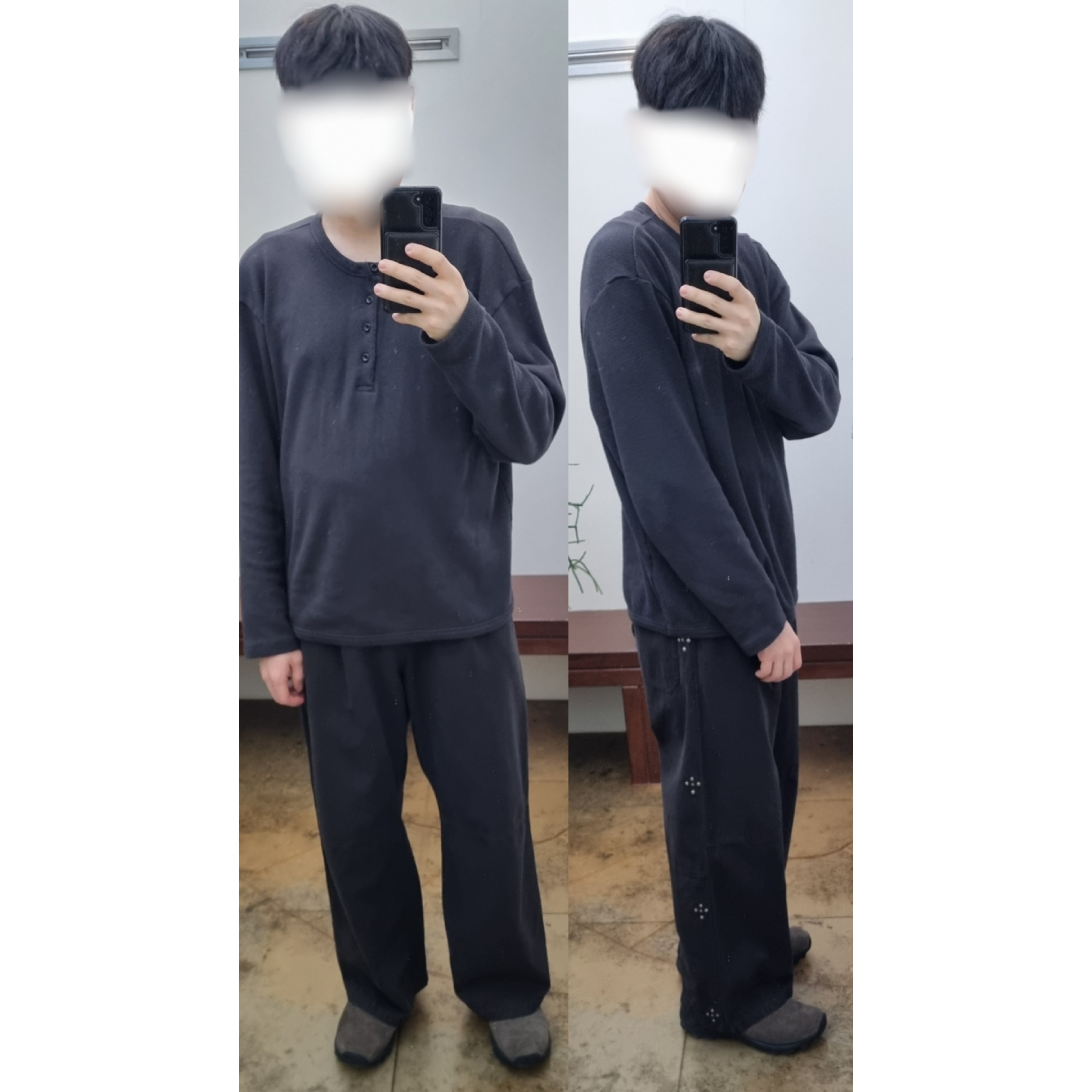 Merrell Winter Moc 3 Gunsmoke, Polyteru 1011 Gosima Pants Rivet Flowers Vintage Charcoal 착용 스타일 - 1