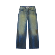 Haleine Semi Wide Bootcut Mud Washed Jean (WB405)