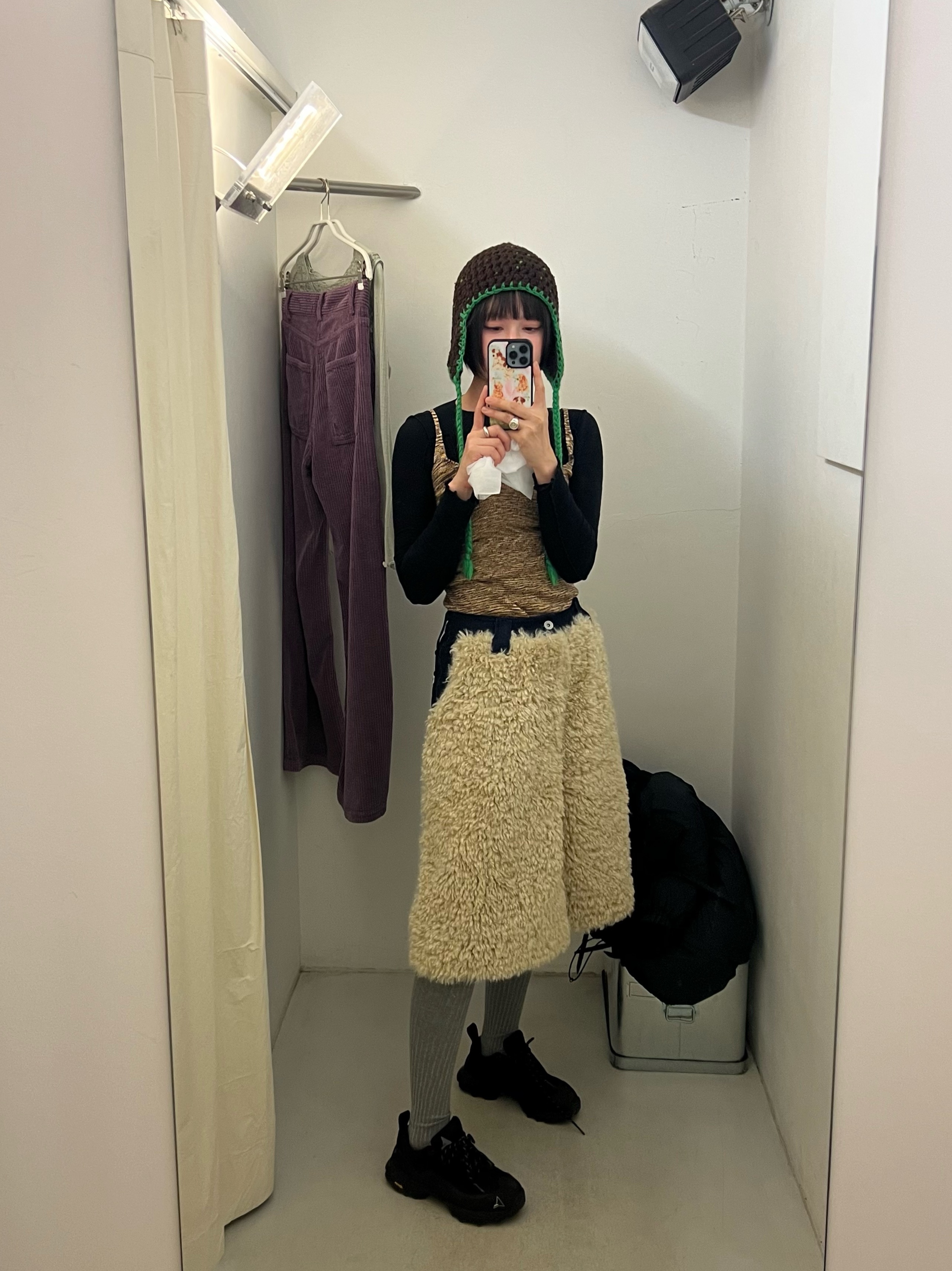 Roa Hiking Katharina Black, Baserange Women Overknee Socks Grey Melange - 24FW 착용 스타일