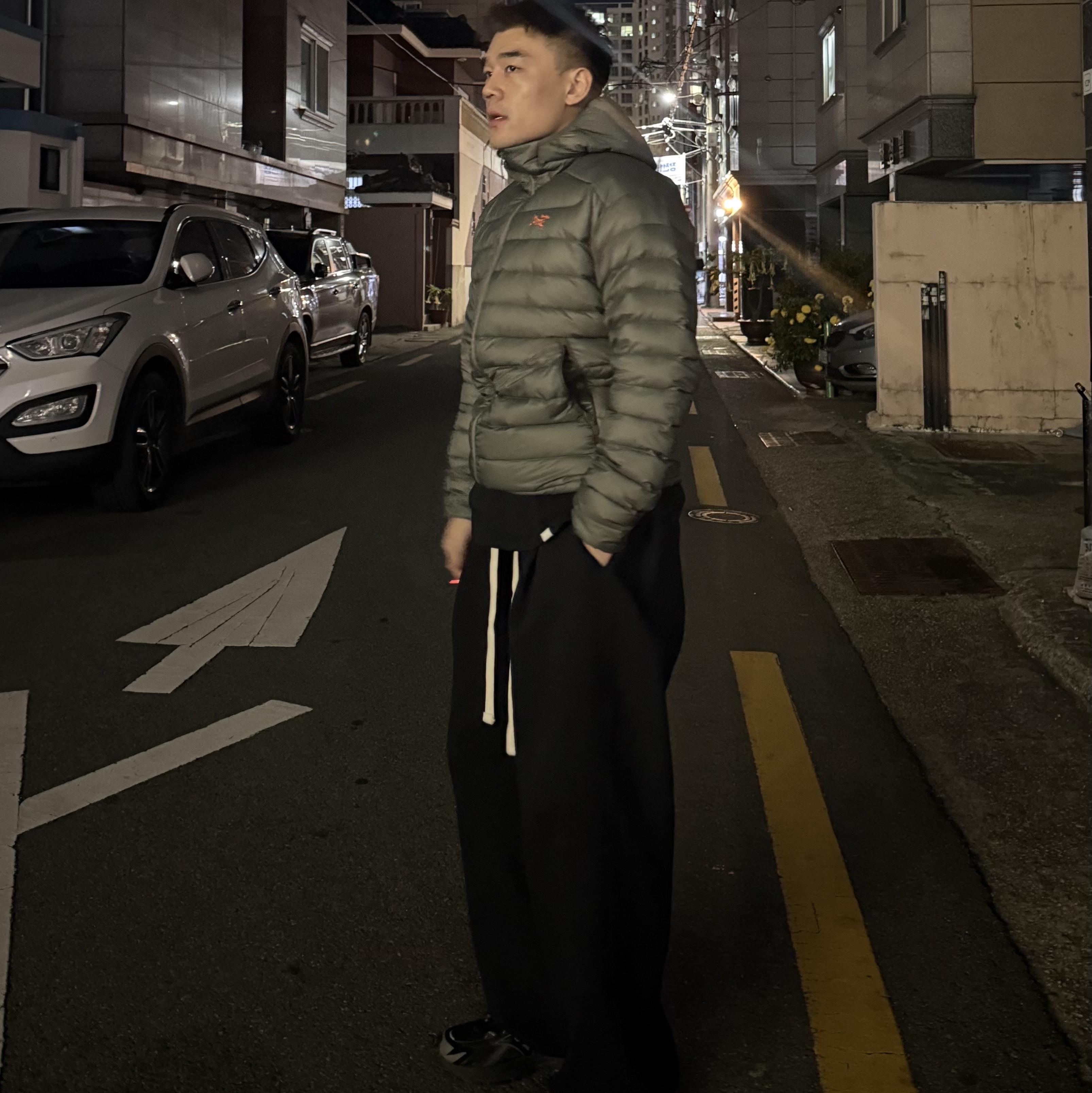 Arc'teryx Cerium Hoody Forage Verve 착용 스타일