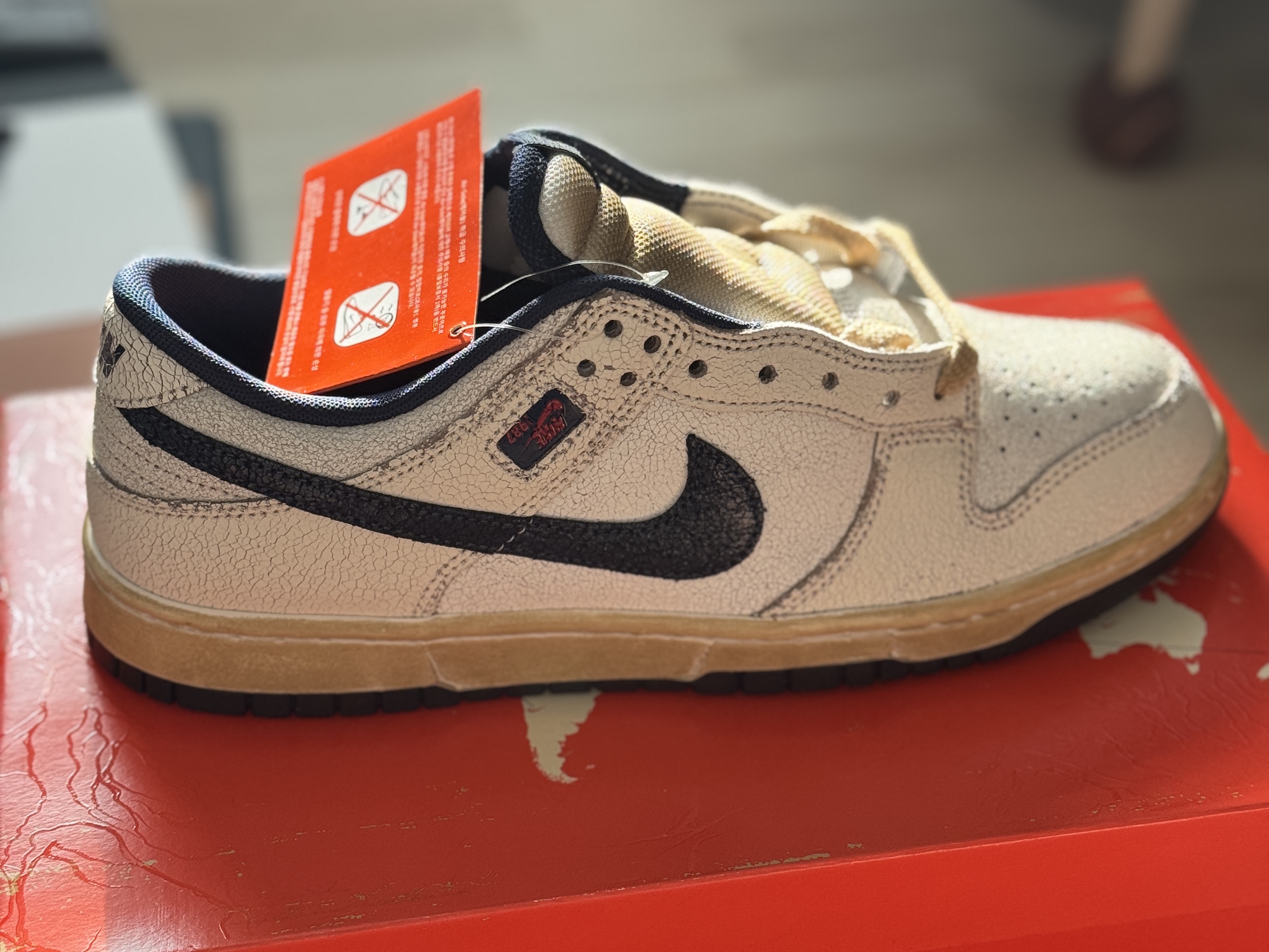 Nike x Stranger Things Dunk Low Phantom and Midnight Navy 착용 스타일 - 2