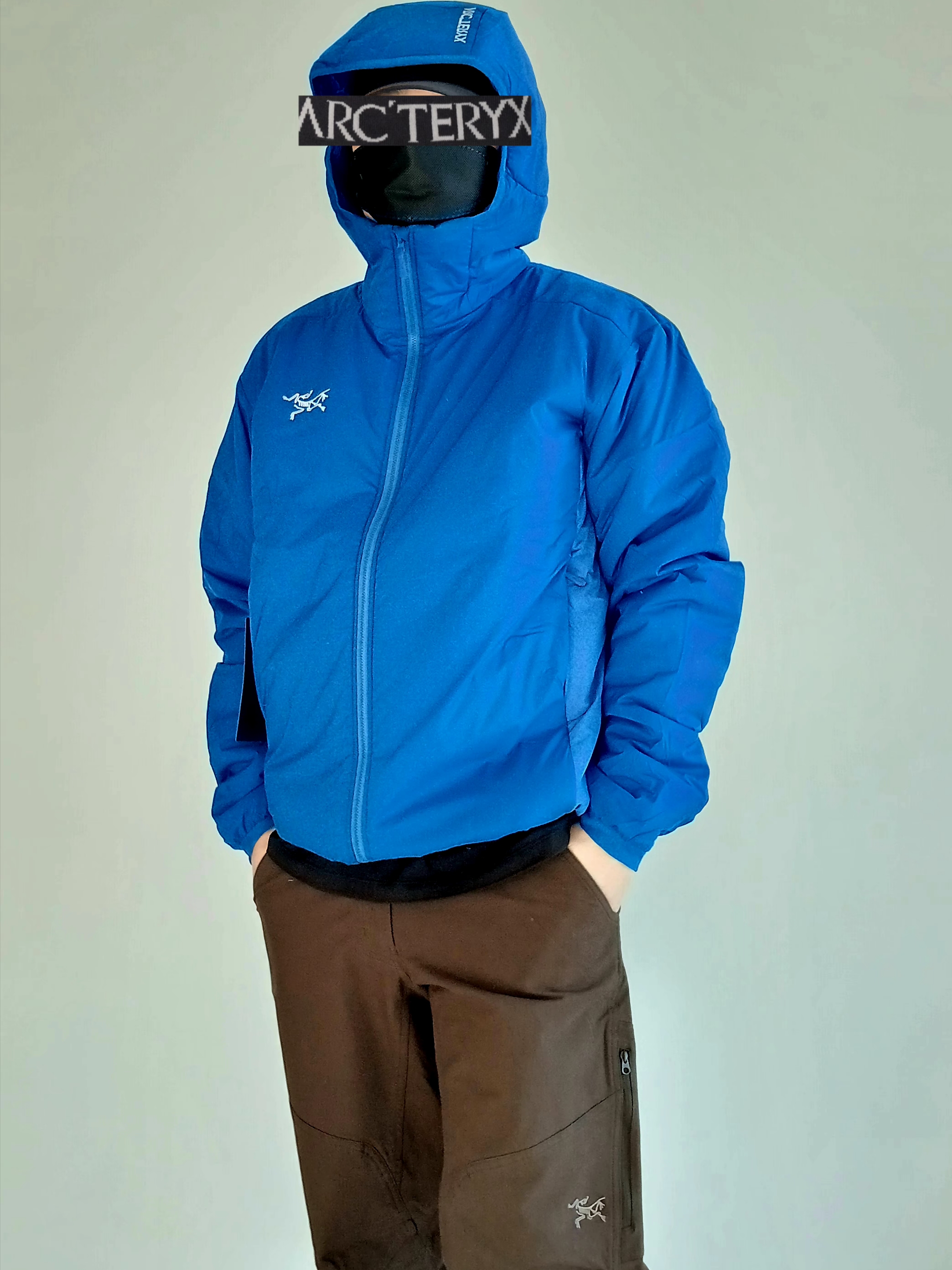 Arc'teryx Atom SV Hoody Vitality, Arc'teryx Small Bird Cap Black 착용 스타일 - 3