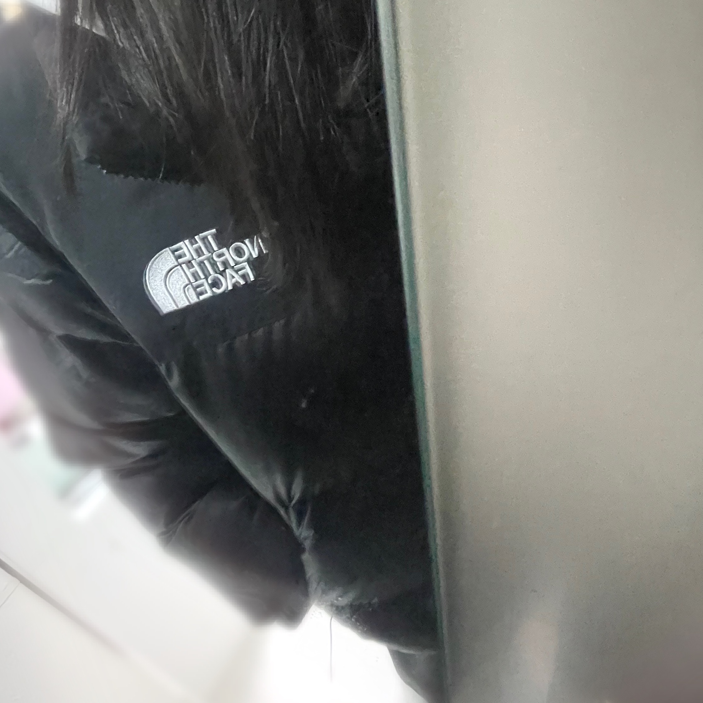 (W) The North Face Nuptse On Ball Jacket Black 착용 스타일